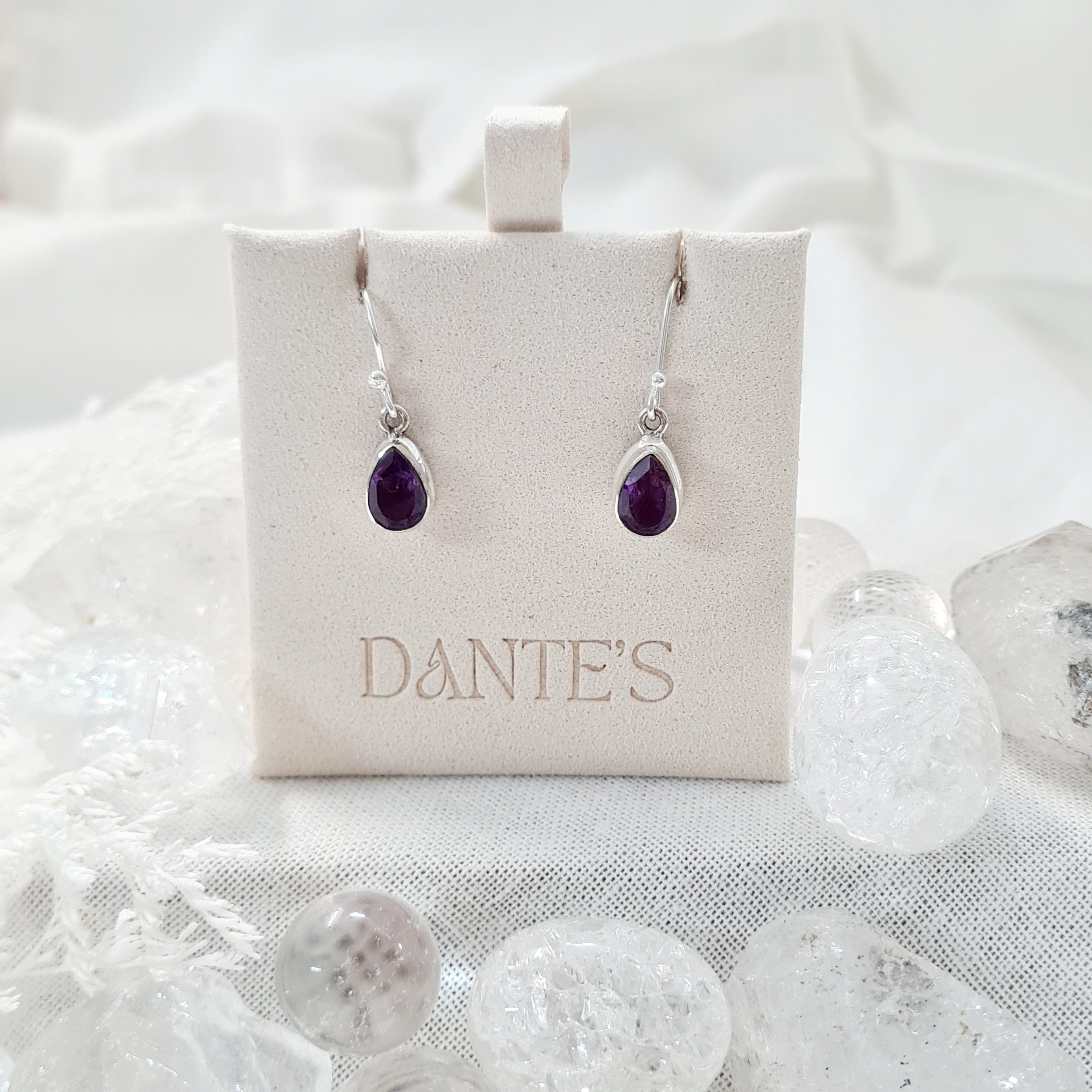 Amethyst Earrings | Wealth, Protection & Calmness