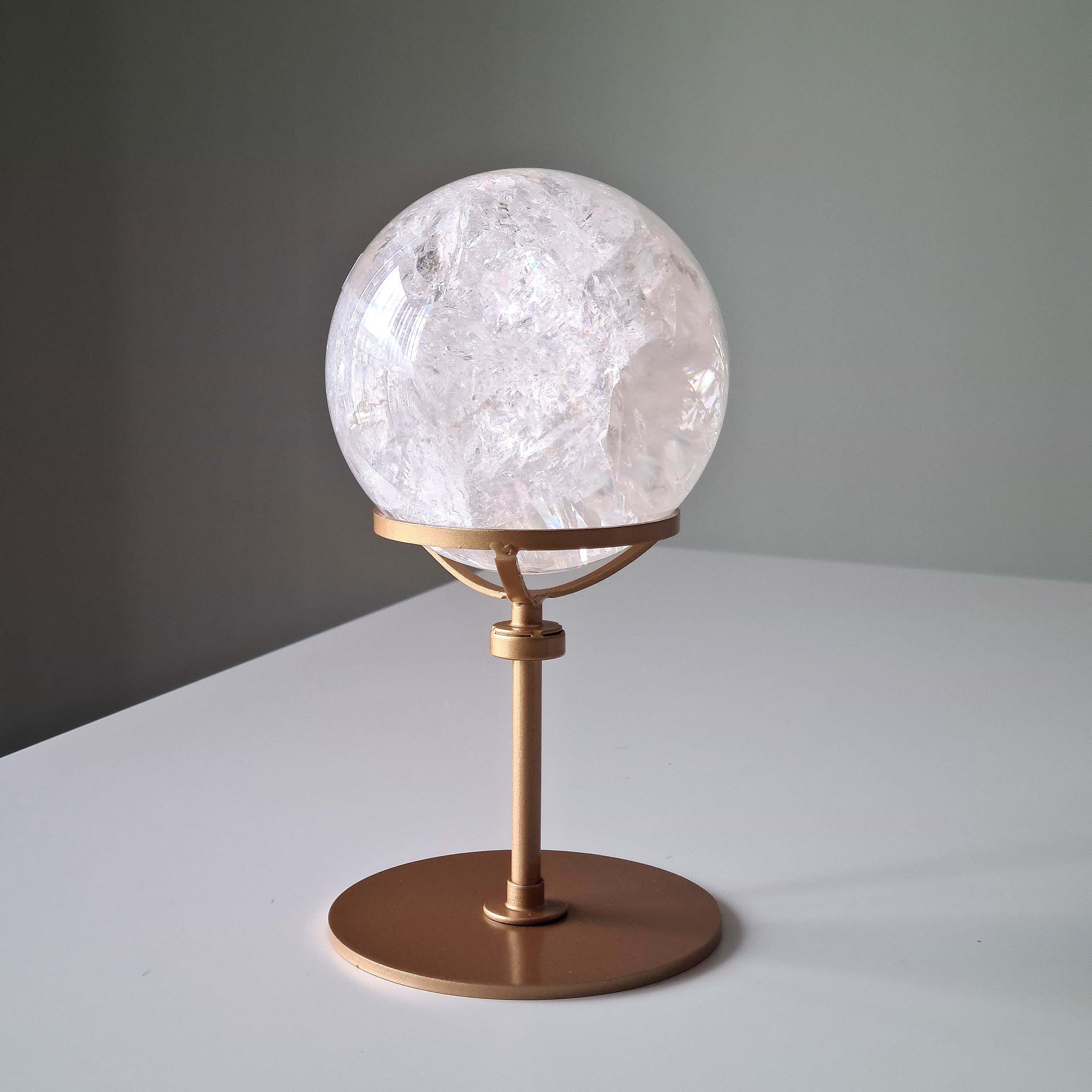 Quartz Sphere With Custom Stand | 1.3 kg | 9.4 cm