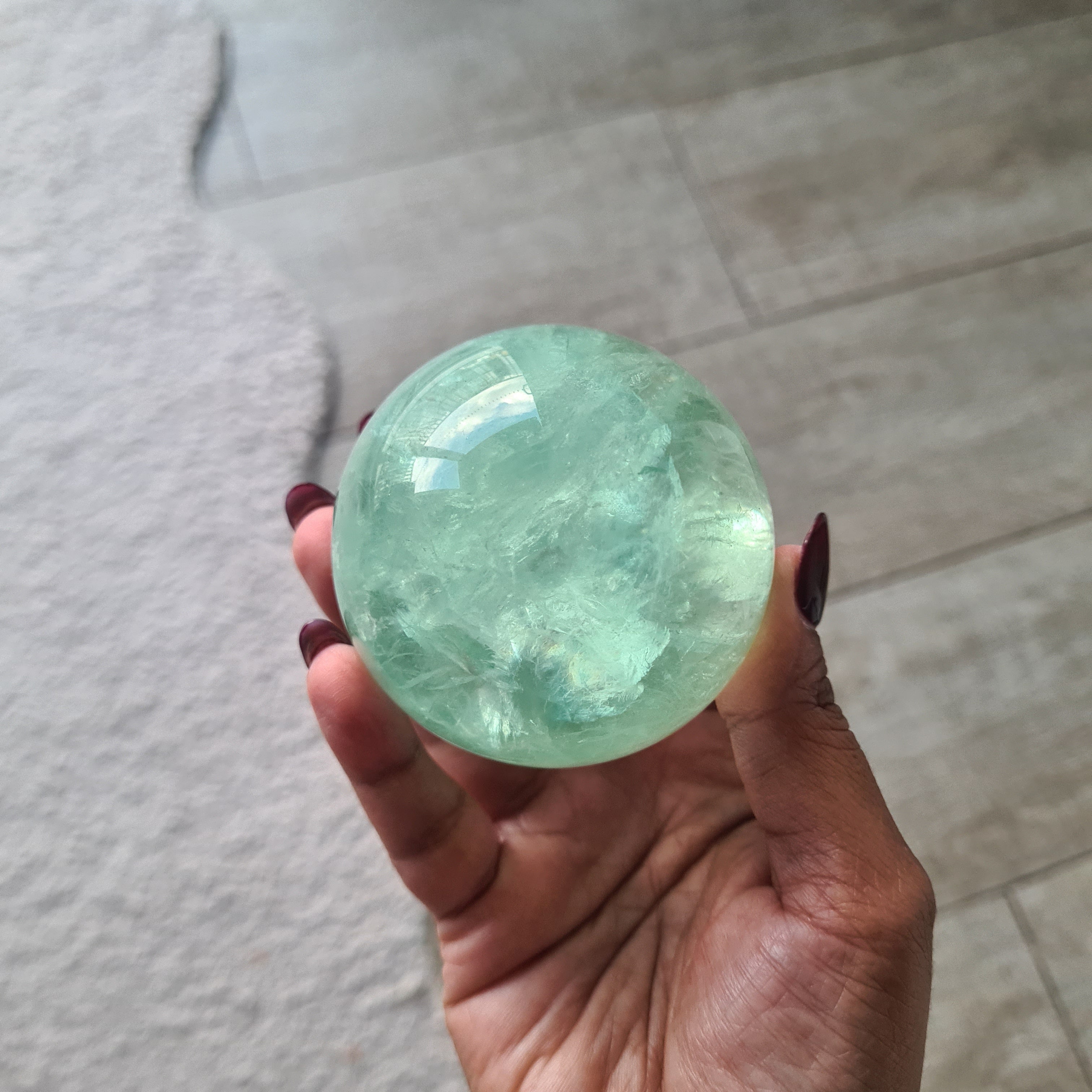 Blue Lake Fluorite with stand  | C |  423 g