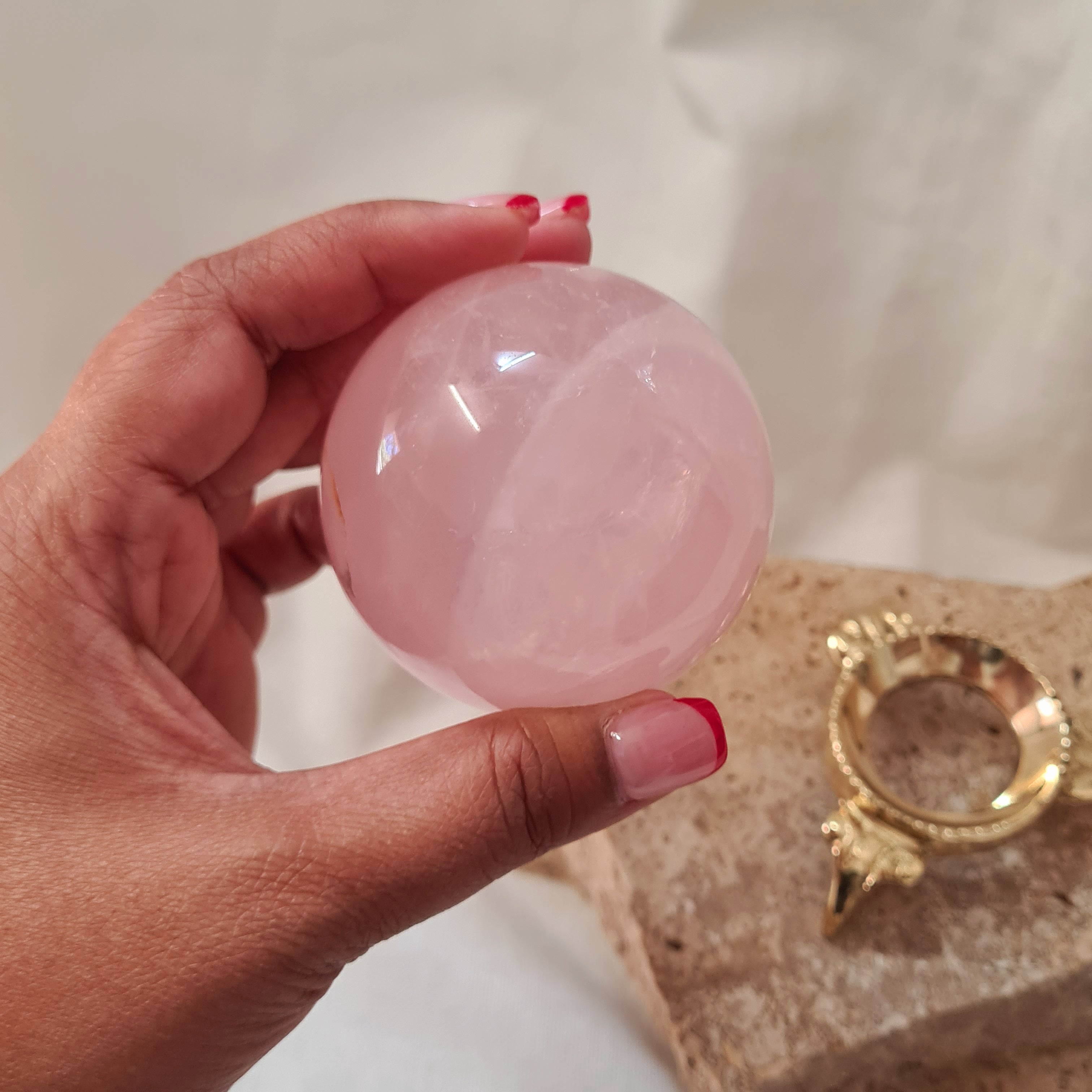 Rose Quartz Sphere With Stand| 249 g