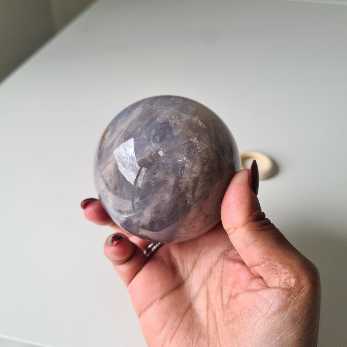 Blue Rose Quartz Crystal | Piece C | 7 cm