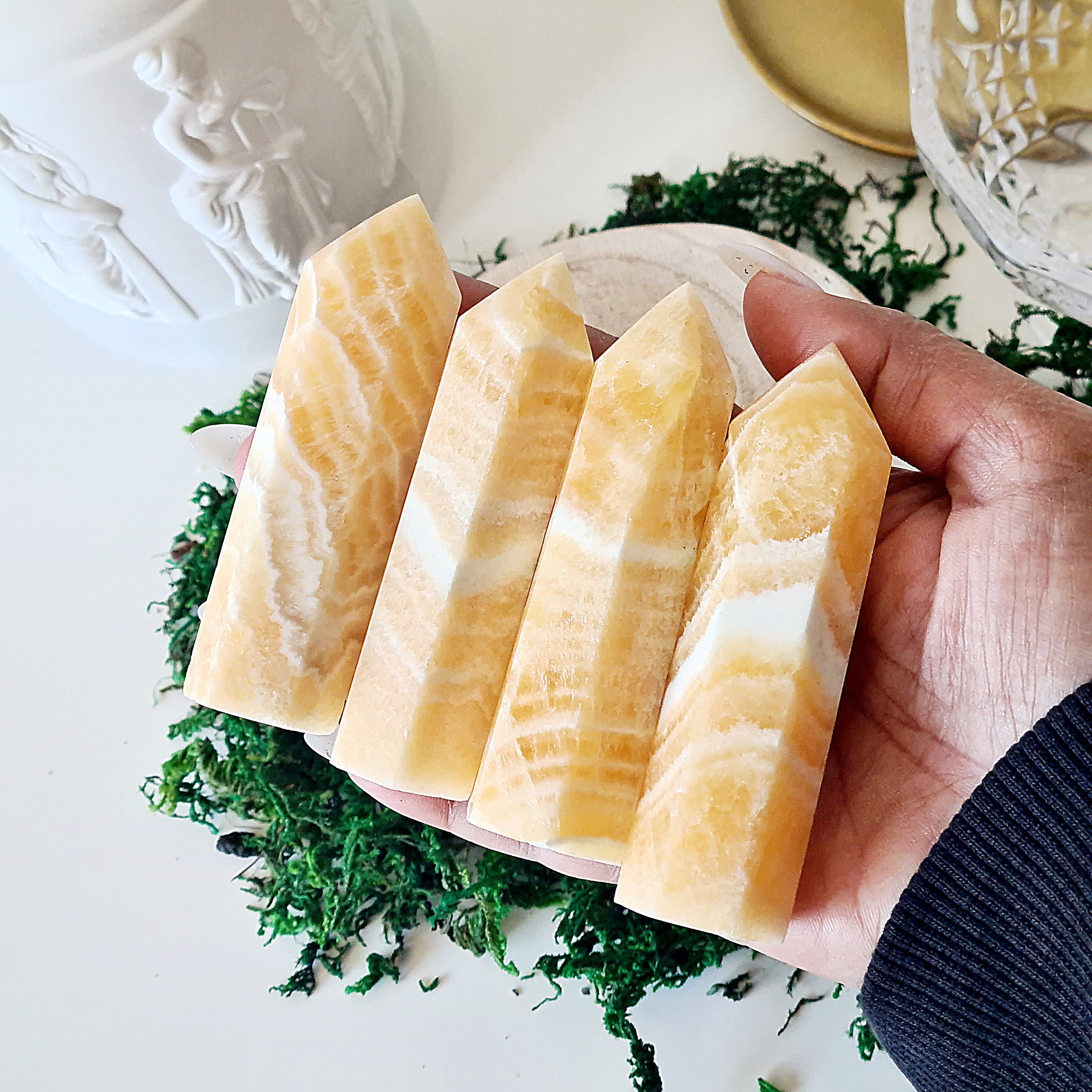 Orange Calcite Crystal Point | 1 Piece