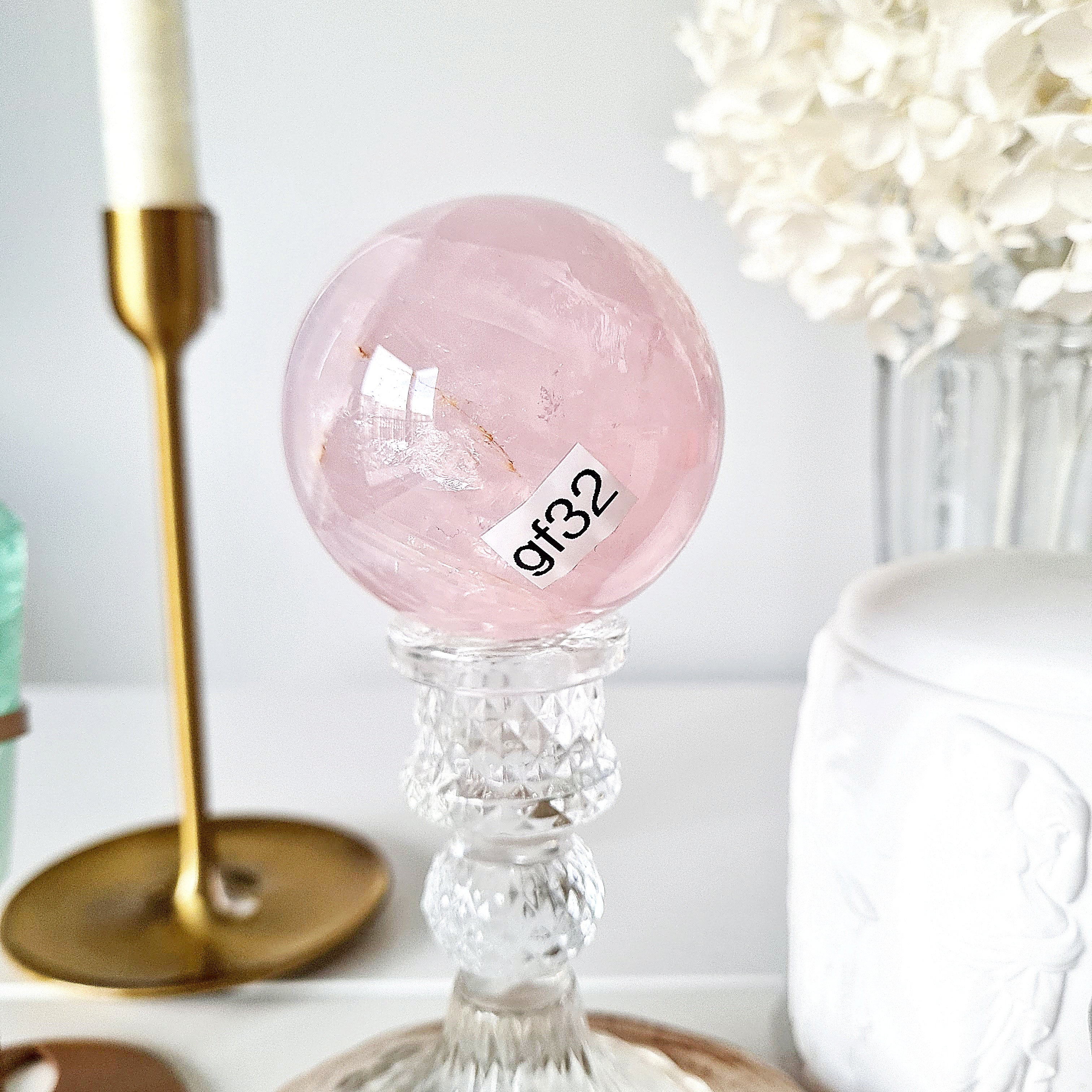 Rose Quartz | Crystal Orb with stand | 339 g