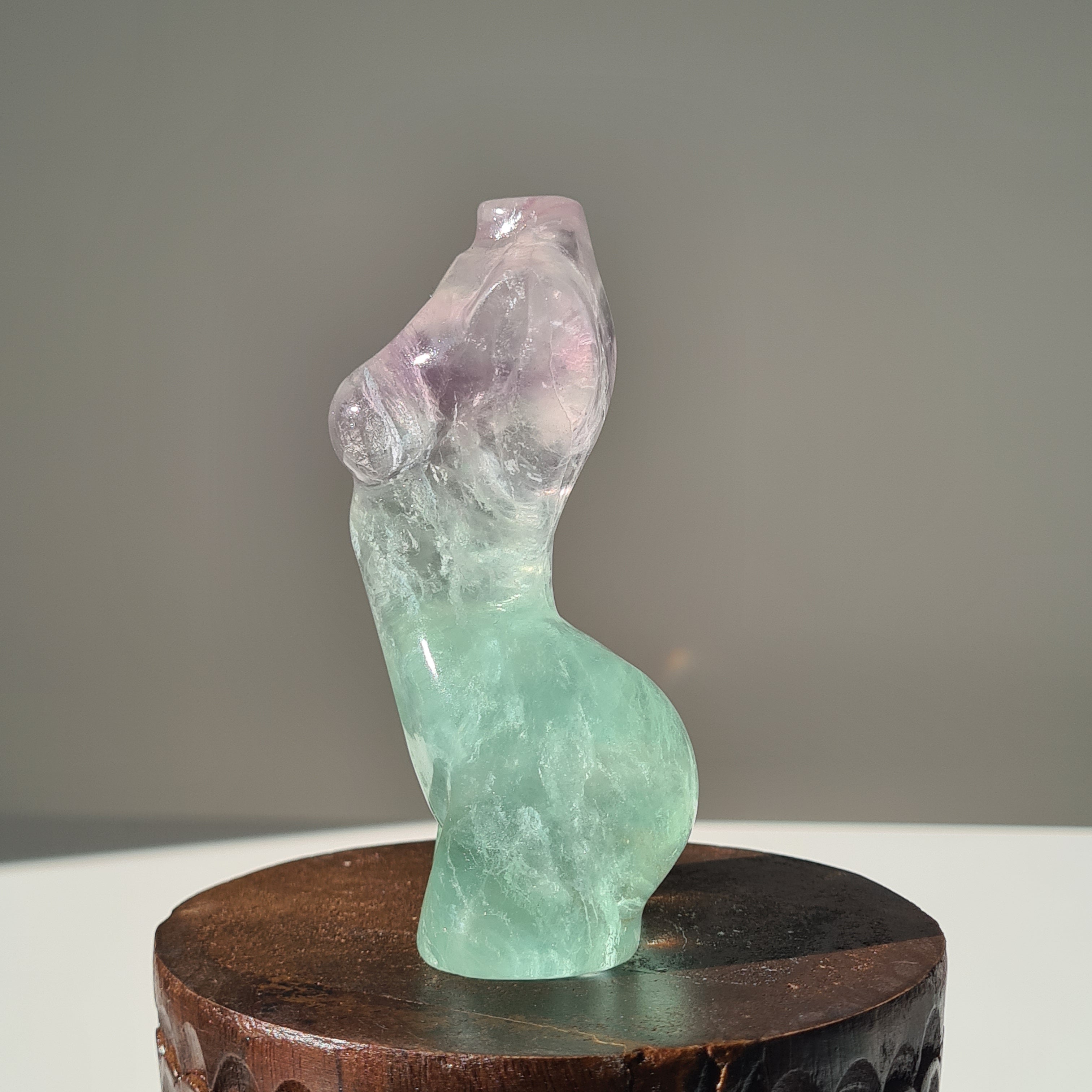 Fluorite Crystal Goddess | G | 300 g | light apple green in naked eyes