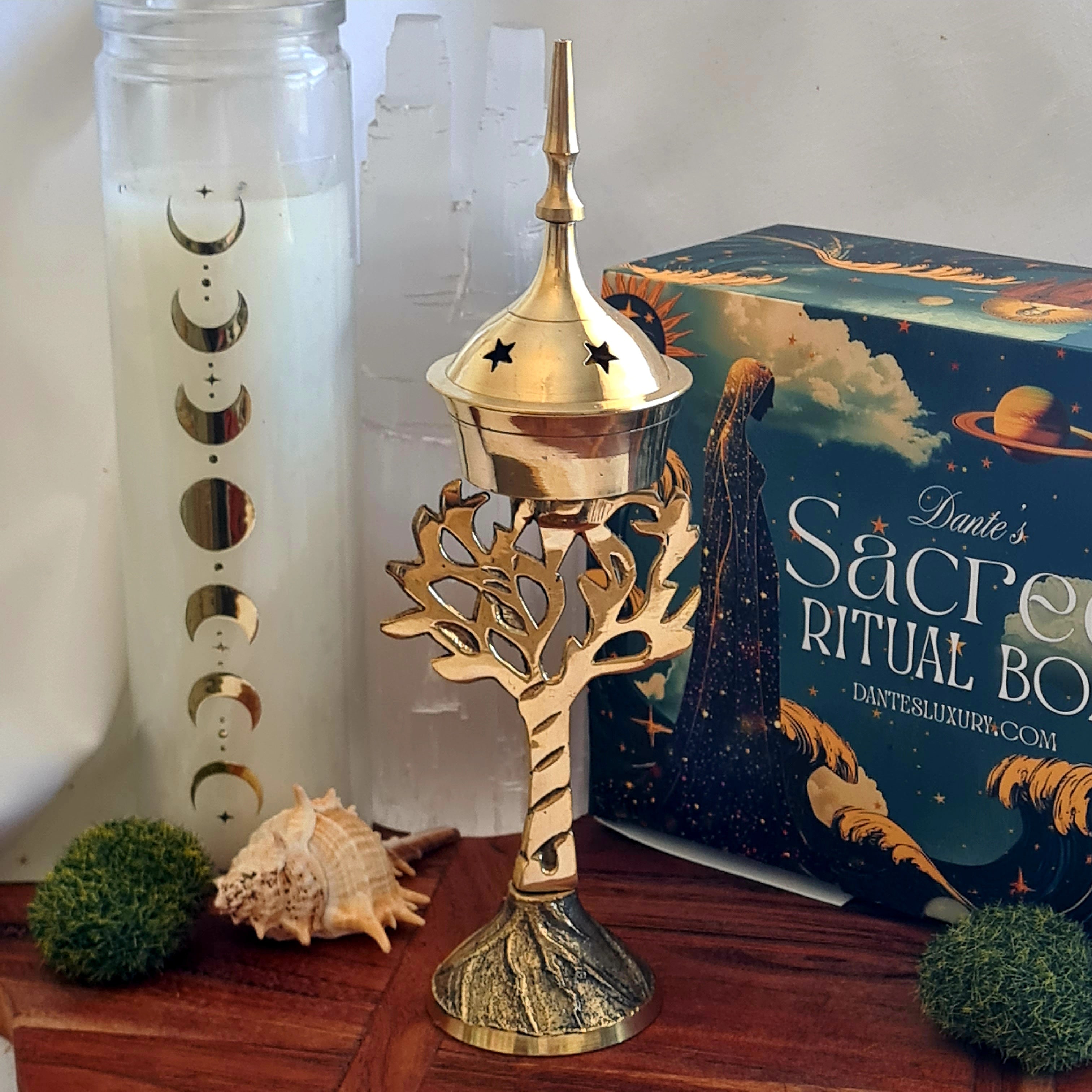 Brass incense cone burner (only fits small size cone)