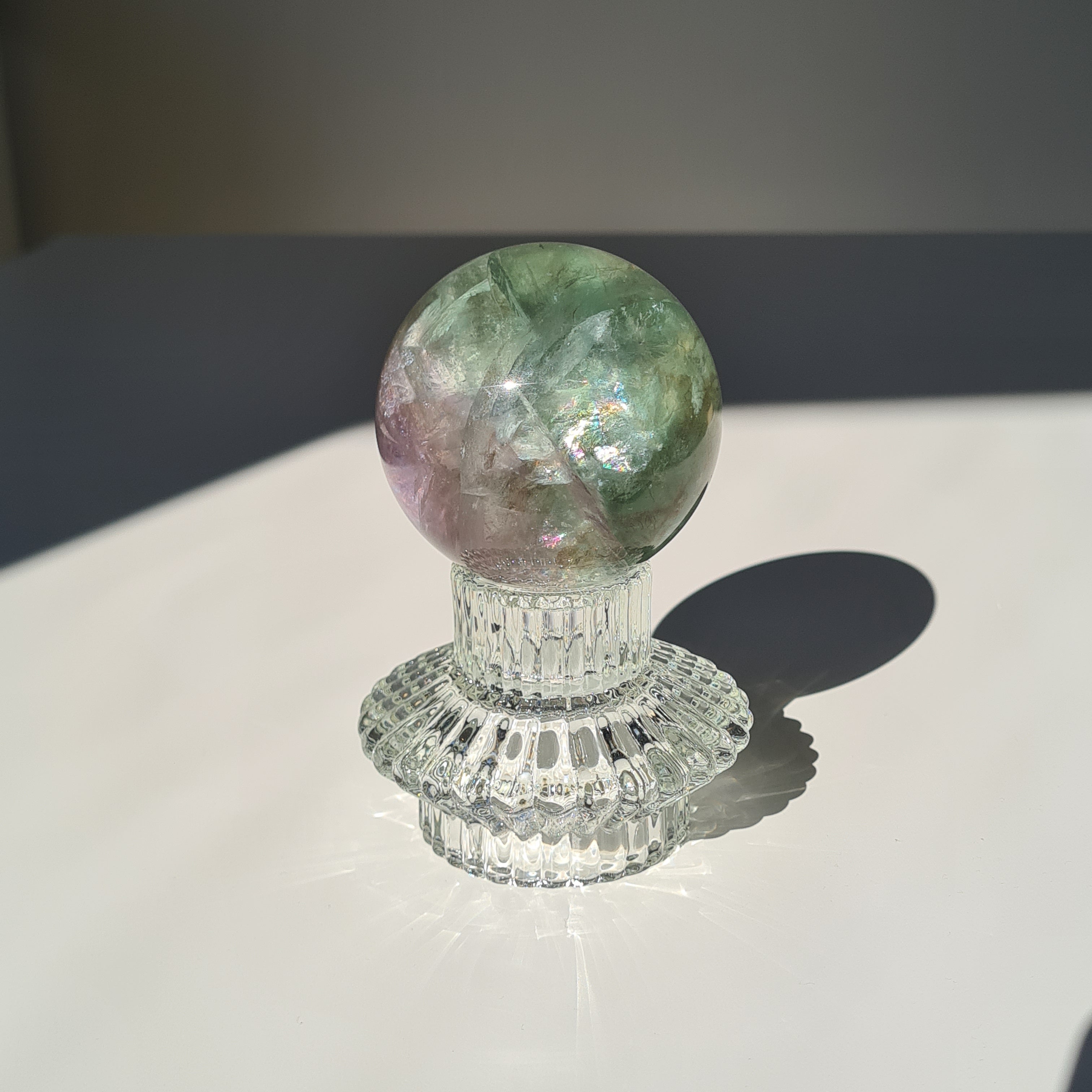Fluorite Crystal Sphere with stand | A | 450 g