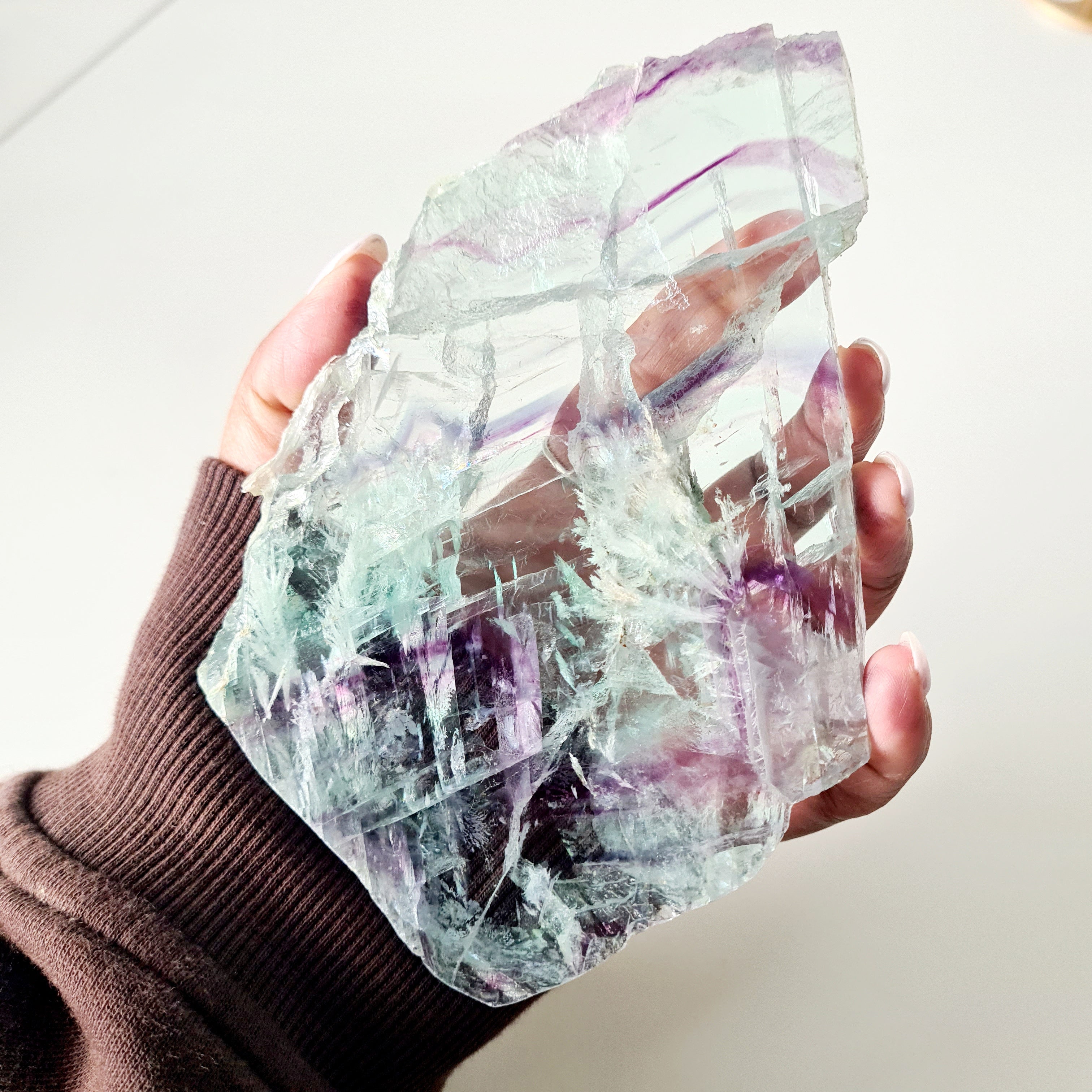 Rainbow Fluorite Dream Portal On Custom Stand | 22 cm tall with stand