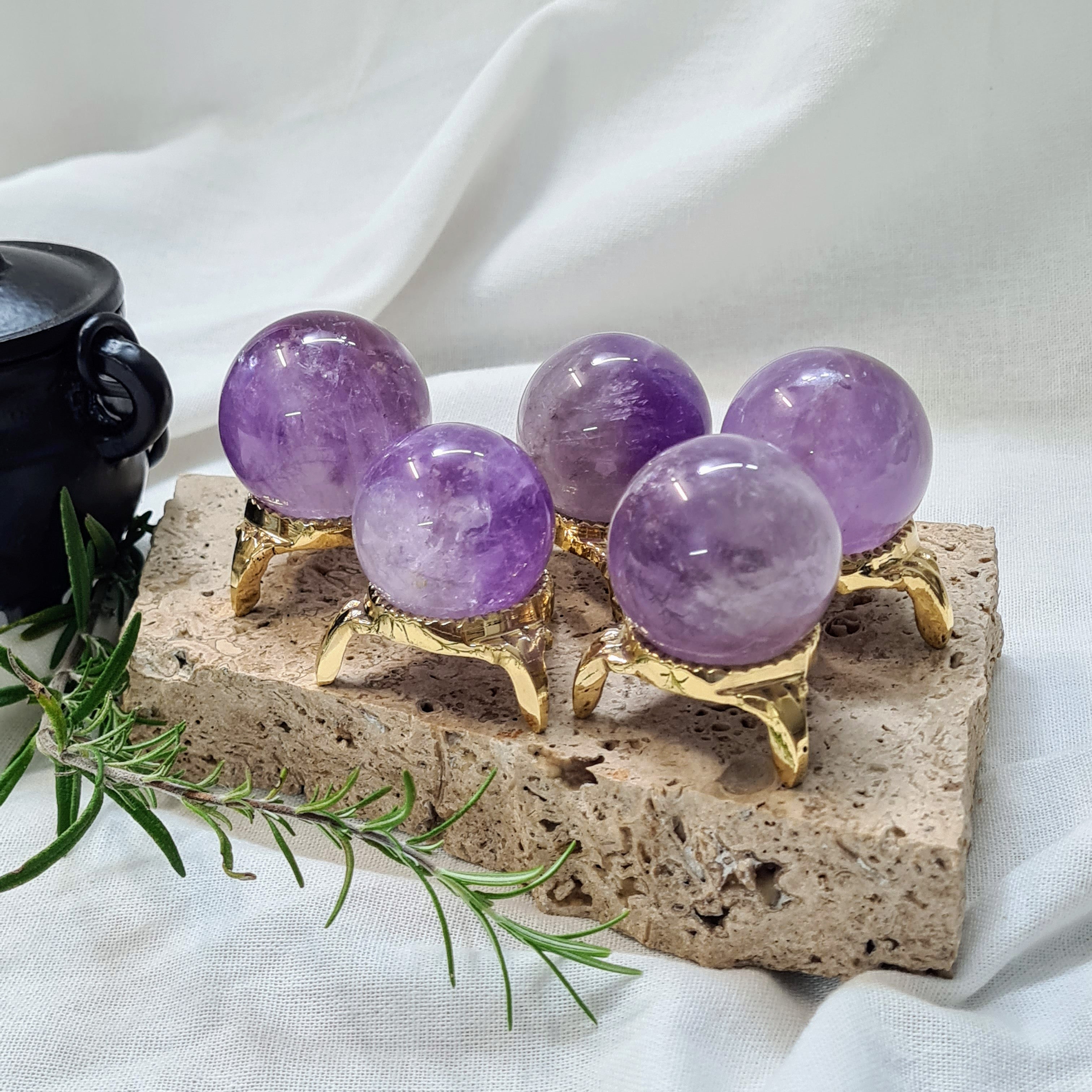 Smokey Amethyst Sphere With Stand | 1 Piece | Intutively Choosen