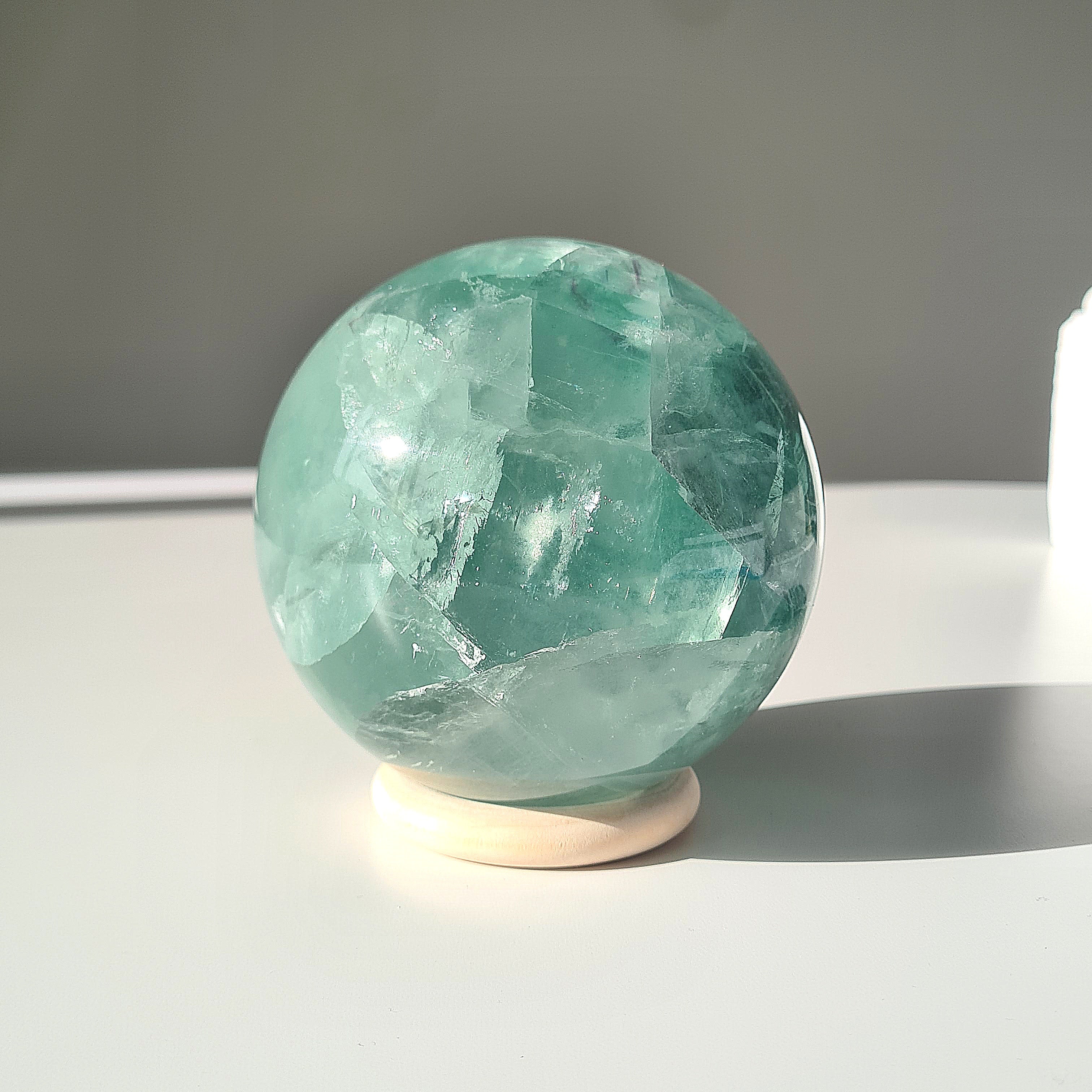 Fairy Dream Frozen Lake Fluorite Sphere | Appx 1.7 kg