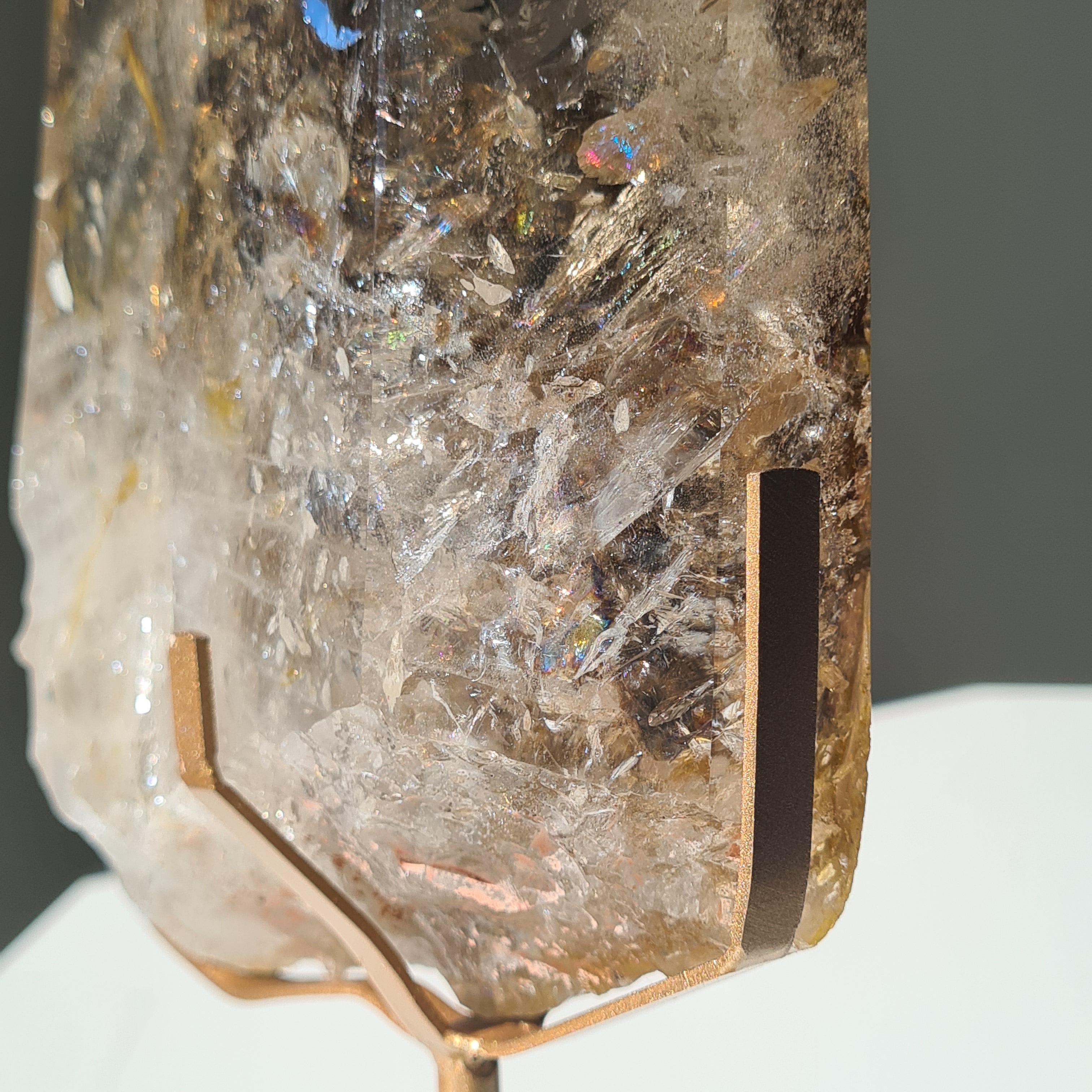 Smokey Citrine Cathedral With Stand| 1.9 kg | Appx 30 cm tall with stand