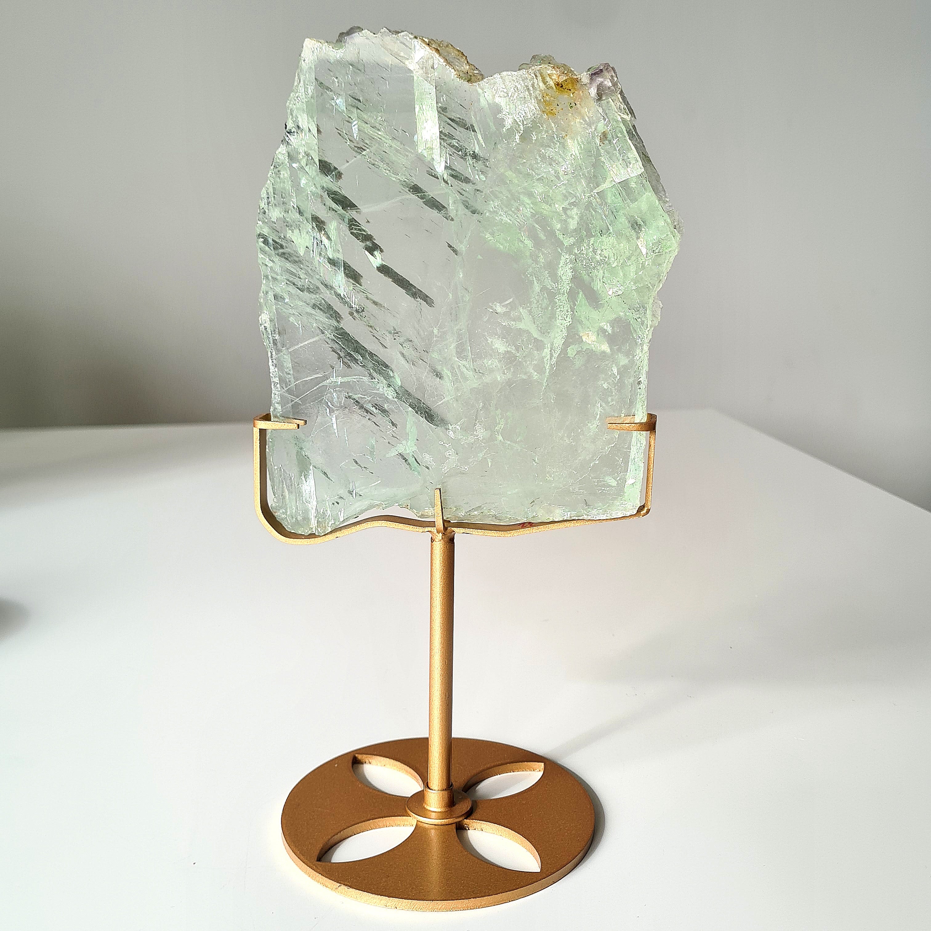 Frozen Lake of Dreams Fluorite Portal on Stand | 24 cm with stand