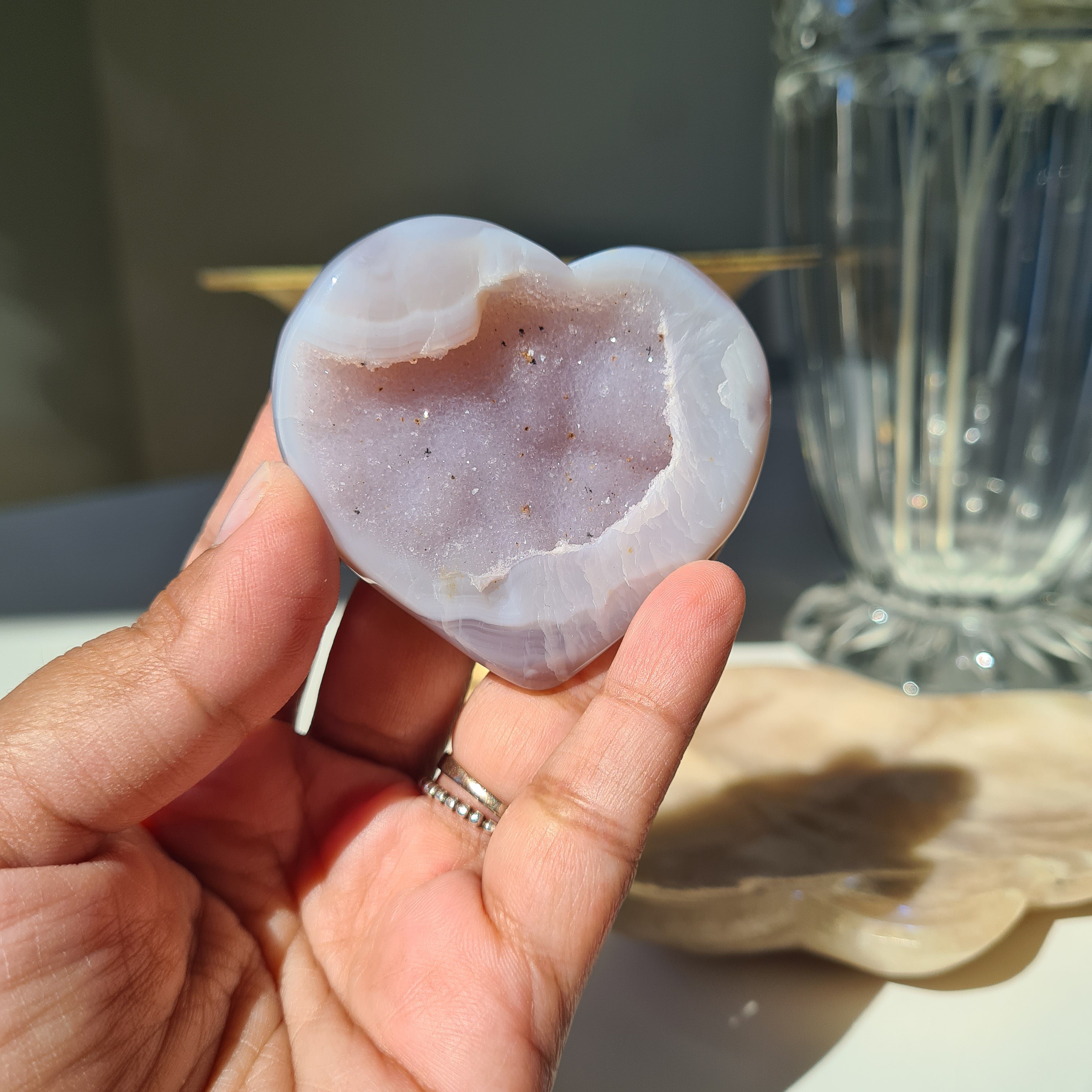 Druzy Agate Heart