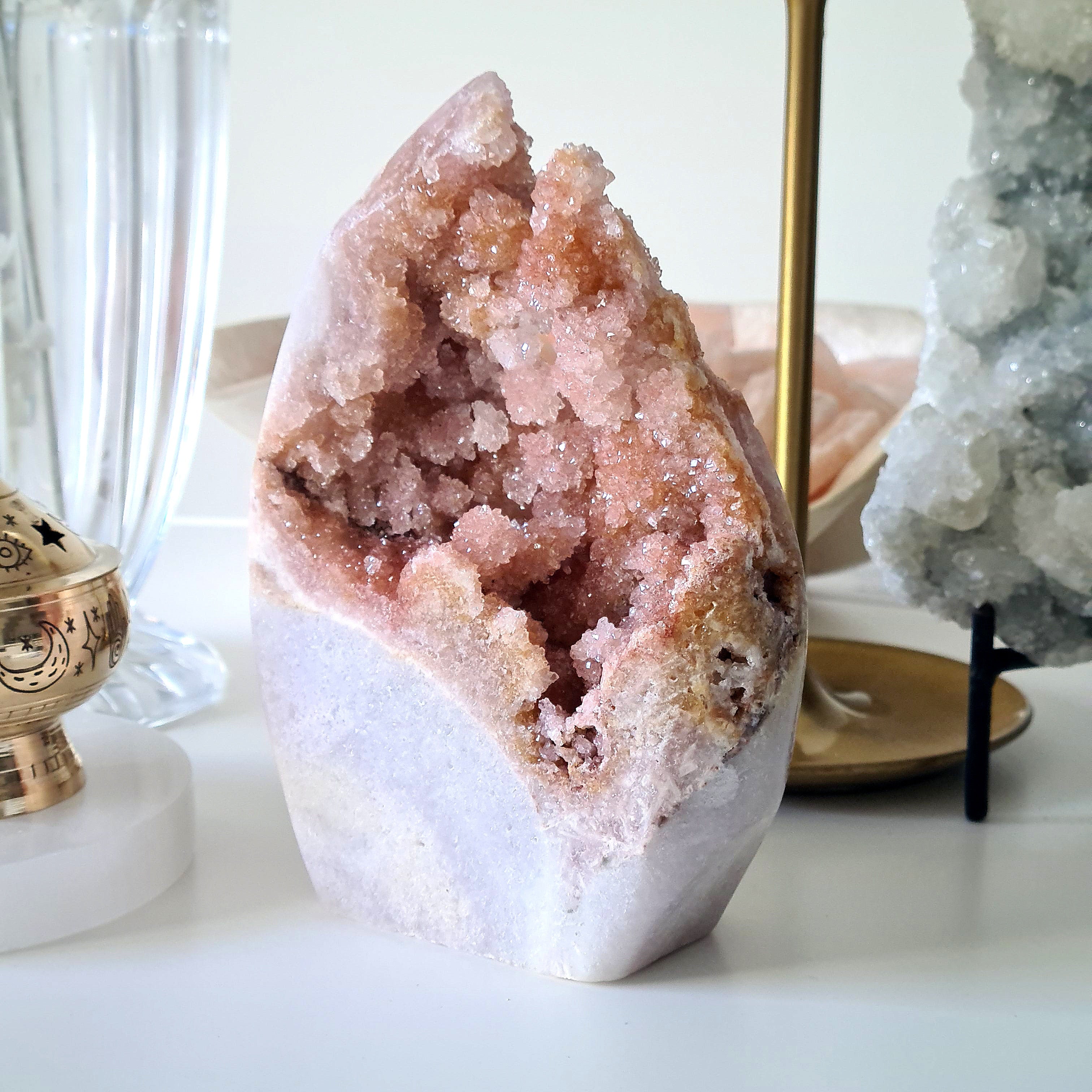 Pink Amethyst Free Form |  Druzy Portal | 14.5 cm tall