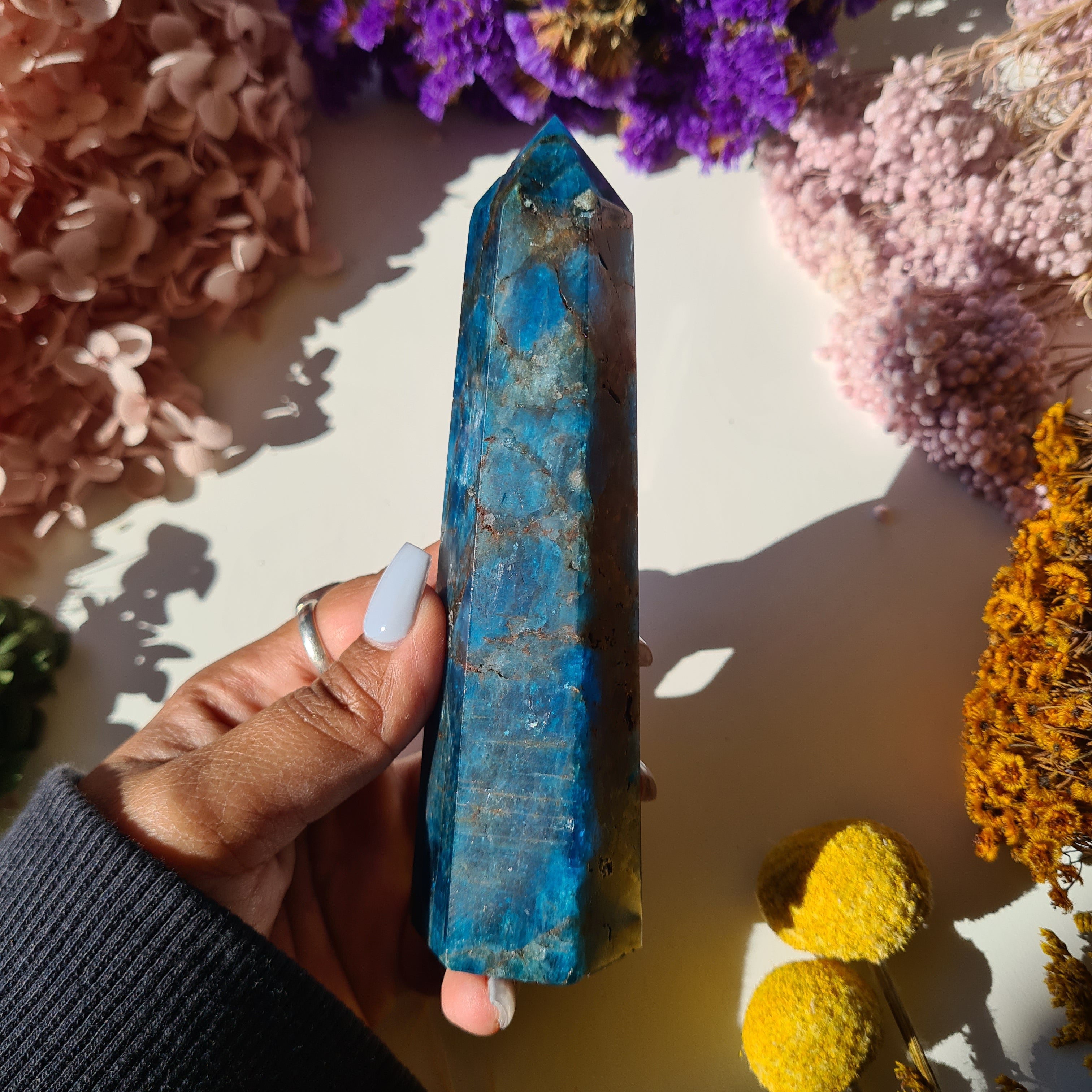 Blue Apatite Tower | 253 g