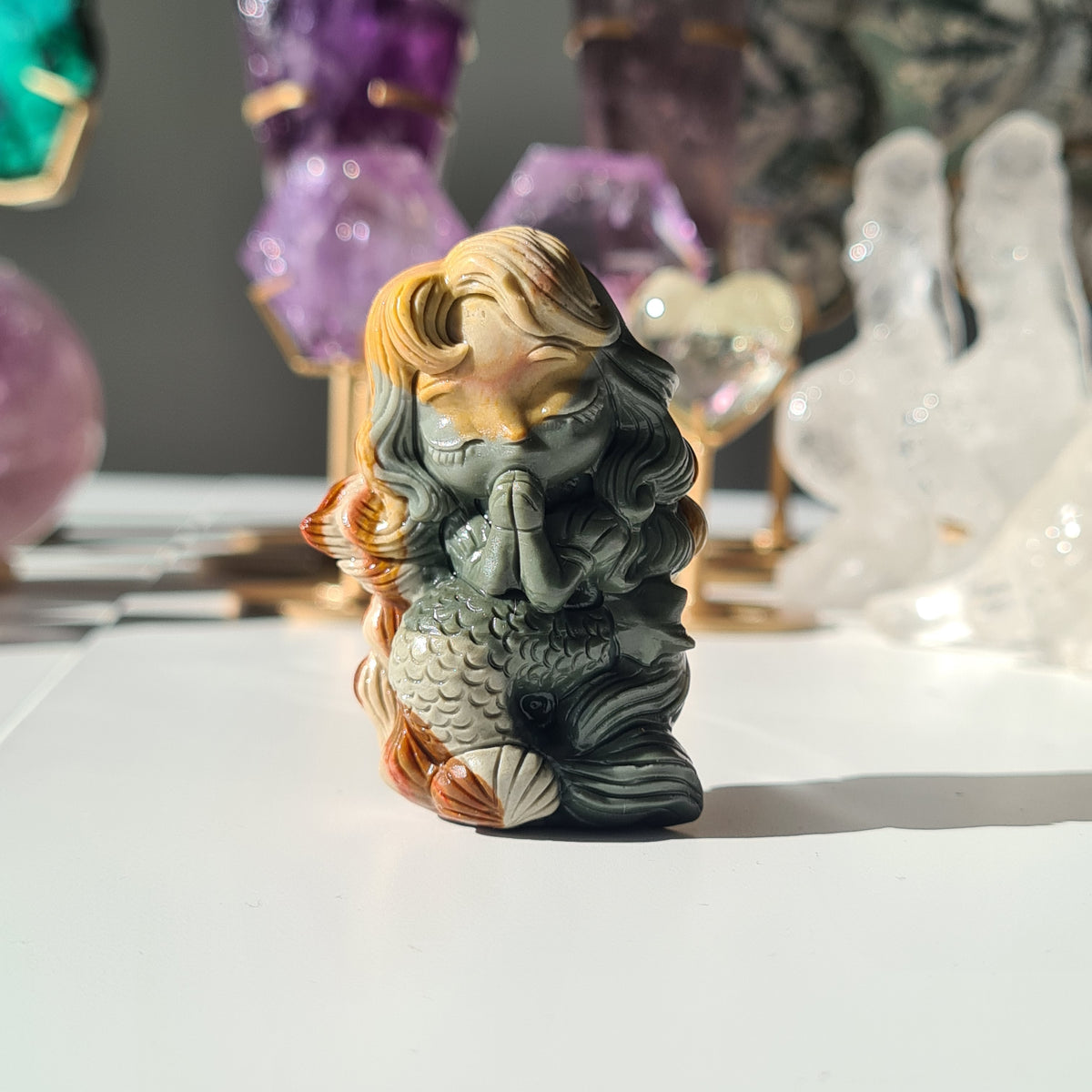 Alashan Agate Mermaid Carving |  Small Size | 5.7 cm