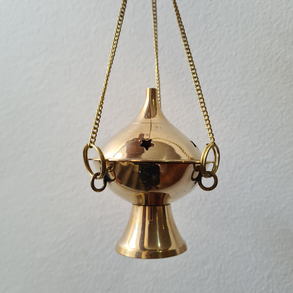 Brass Incense Burner Hanger ~ Mini (Cone Body)