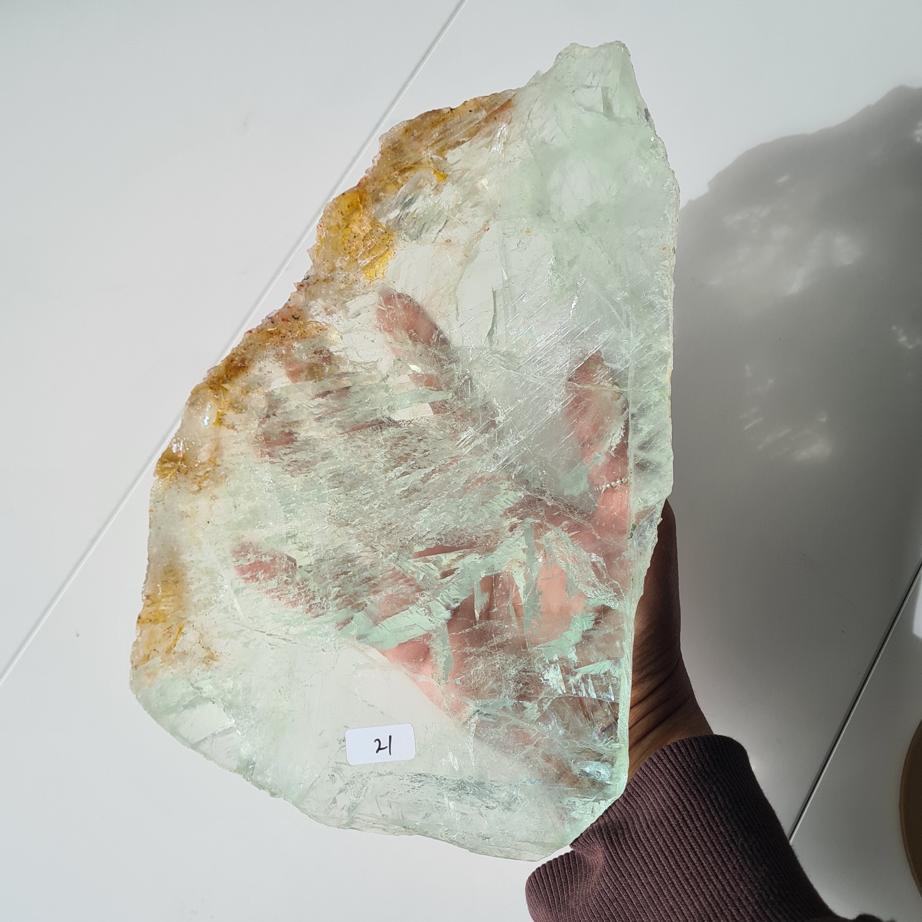 Frozen Lake of Dreams Fluorite Portal on Stand | 37.5 cm with stand