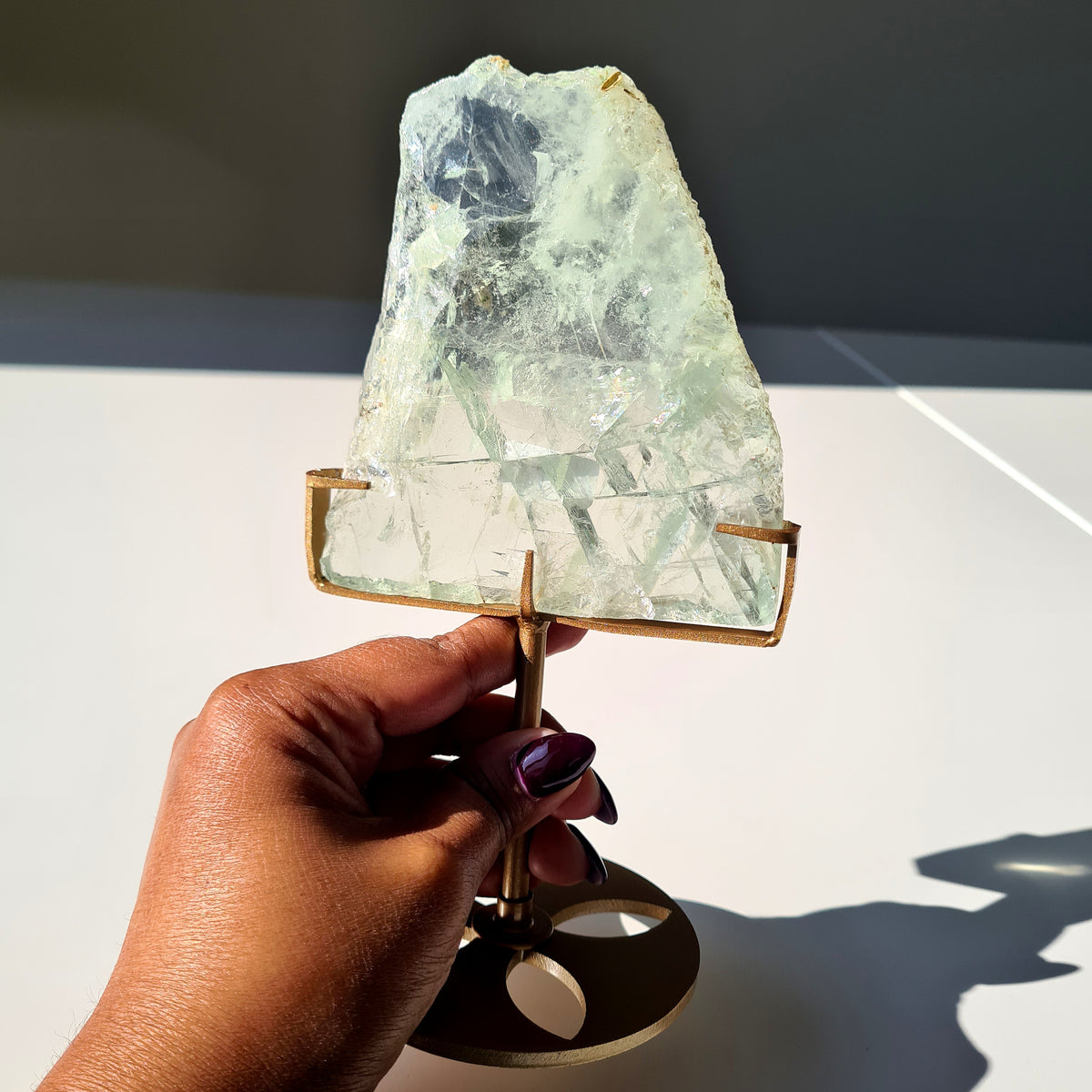 Fluorite Dream Portal On Custom Stand | Piece Q