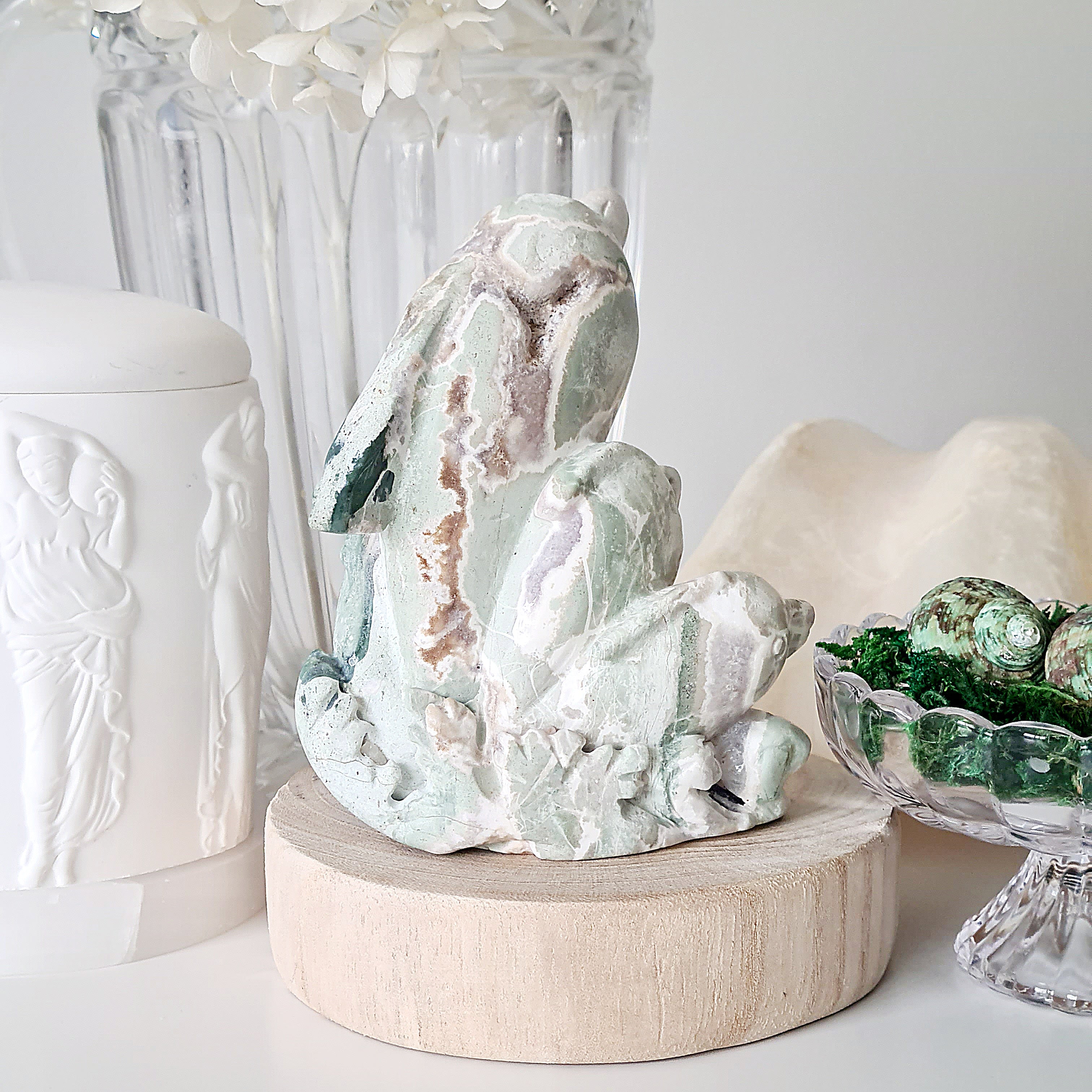Unicorn jasper | Sea life carving