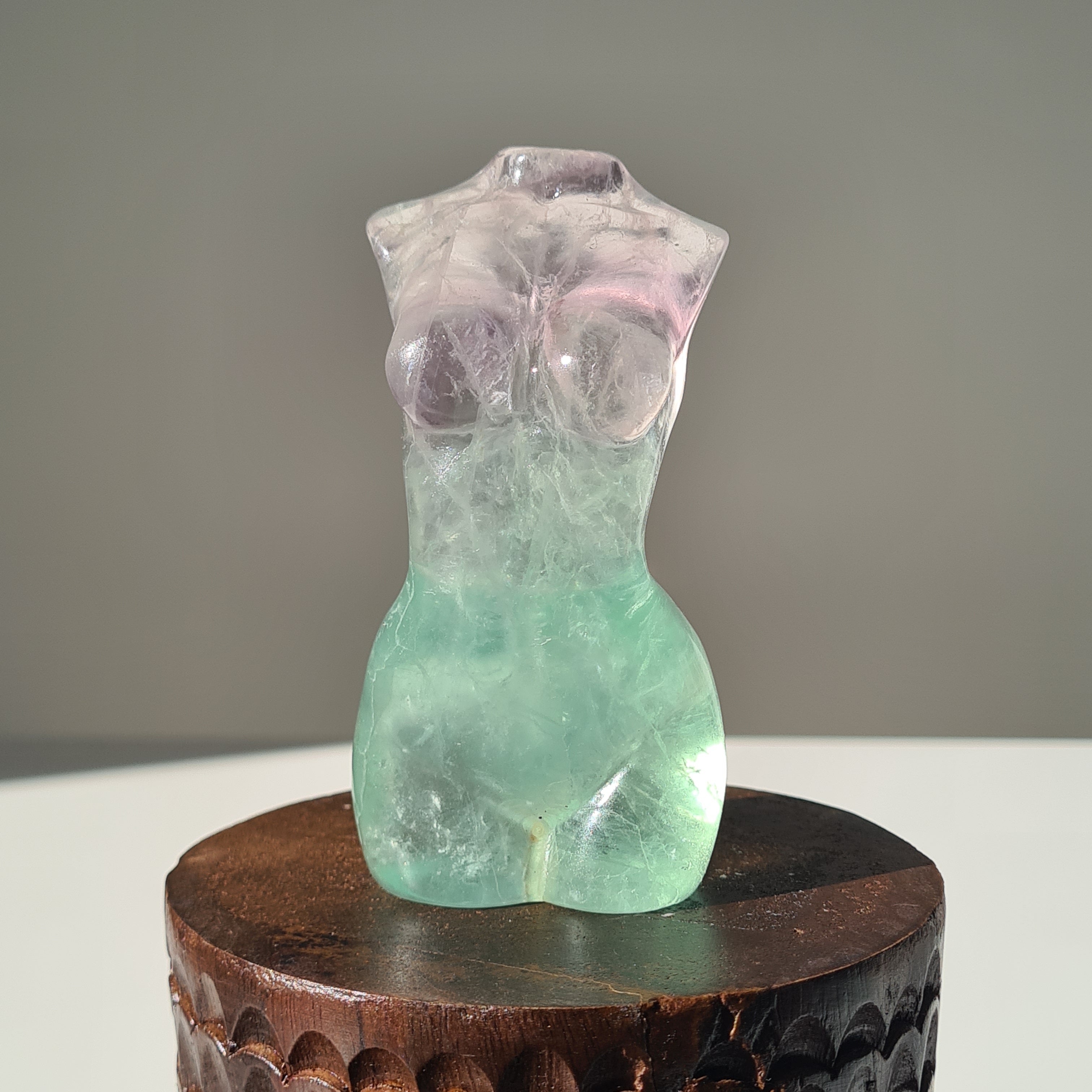 Fluorite Crystal Goddess | G | 300 g | light apple green in naked eyes