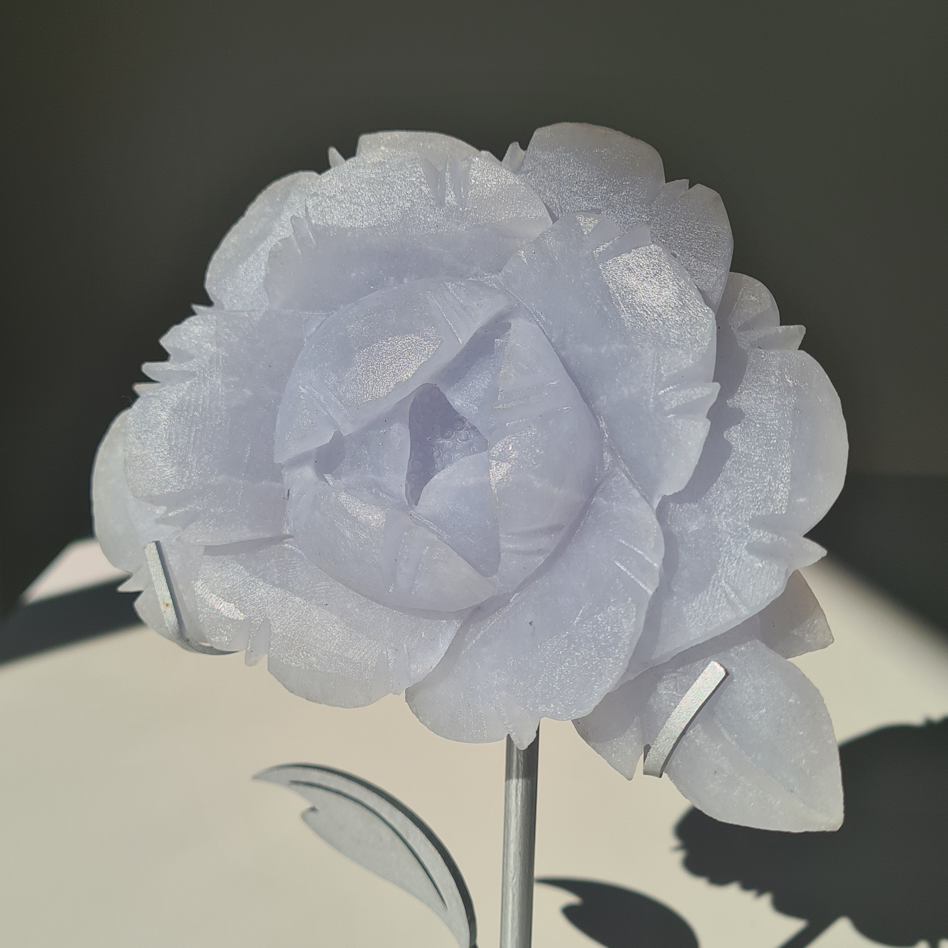 Angelite Flower On Stand