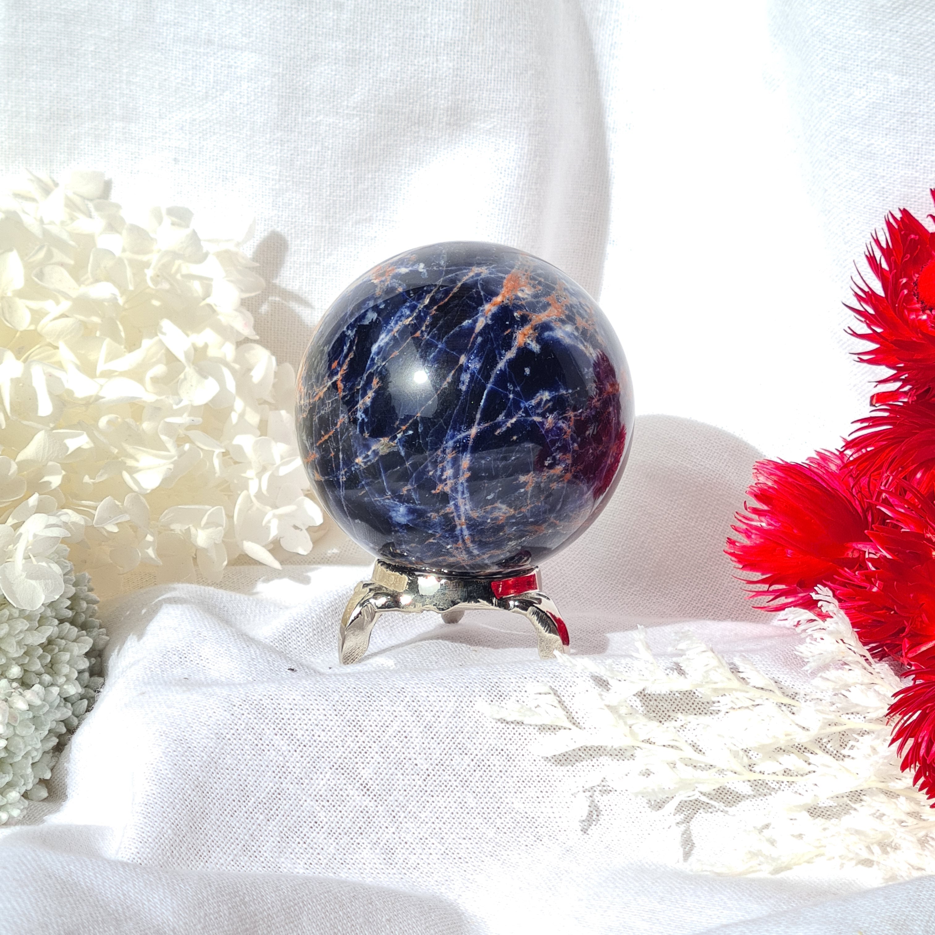 Blue Sodalite Sphere With Stand