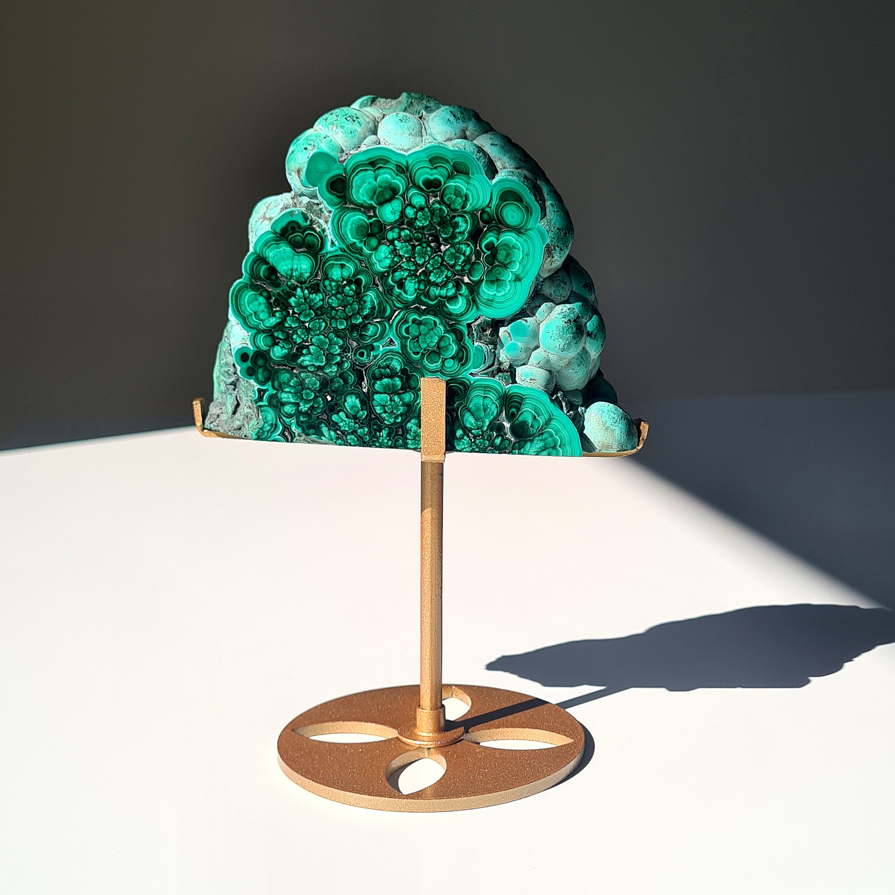 Malachite Crystal Portal | Custom Stand | Piece C