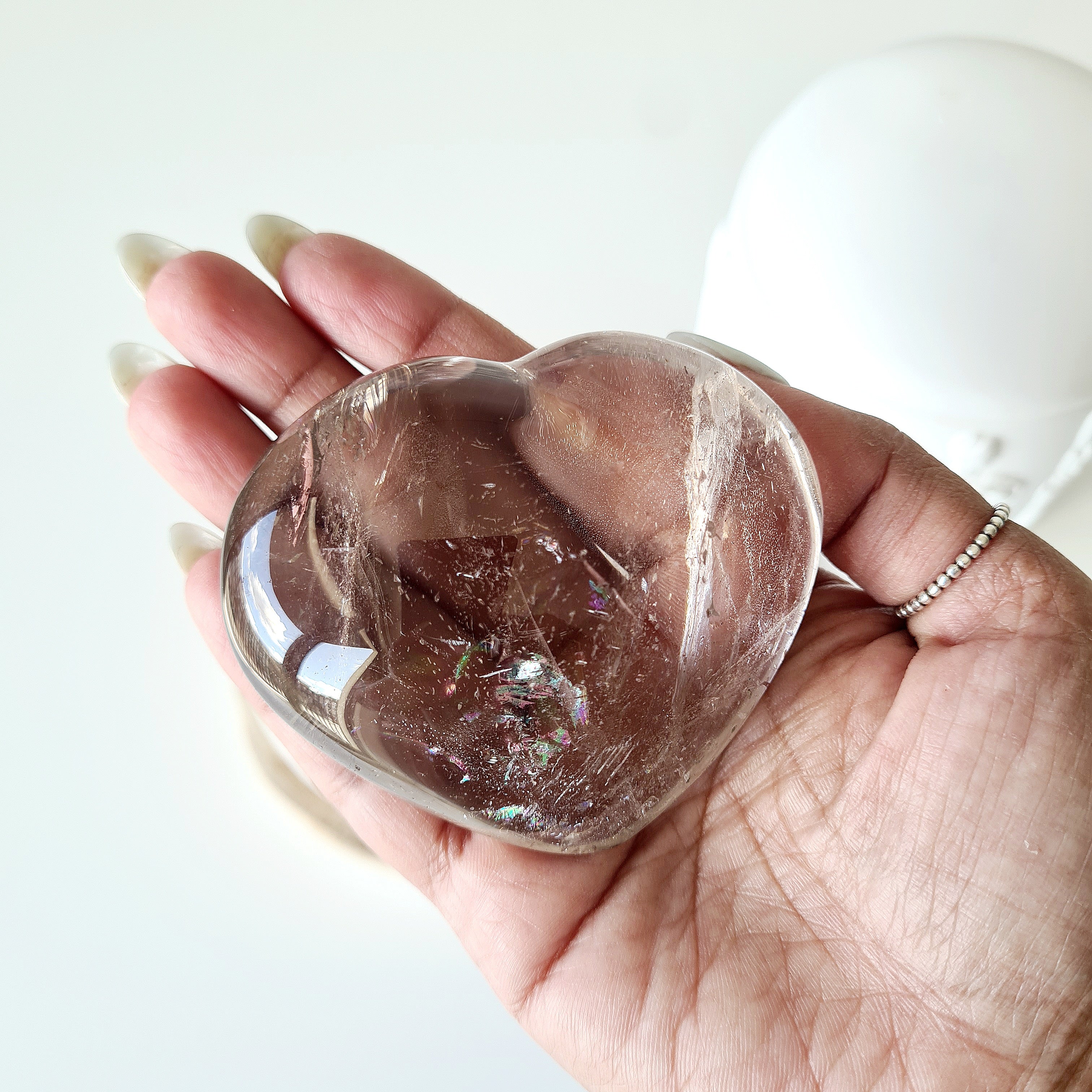 Smokey quartz heart