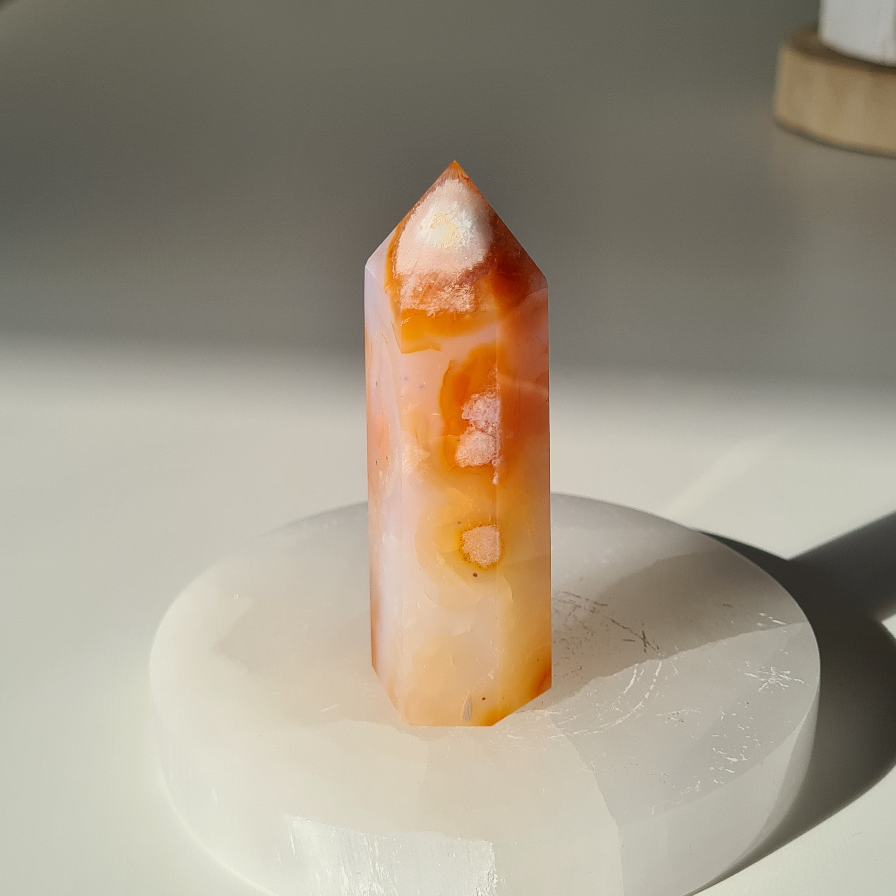 Flower Agate Point | D | 7.8 cm tall