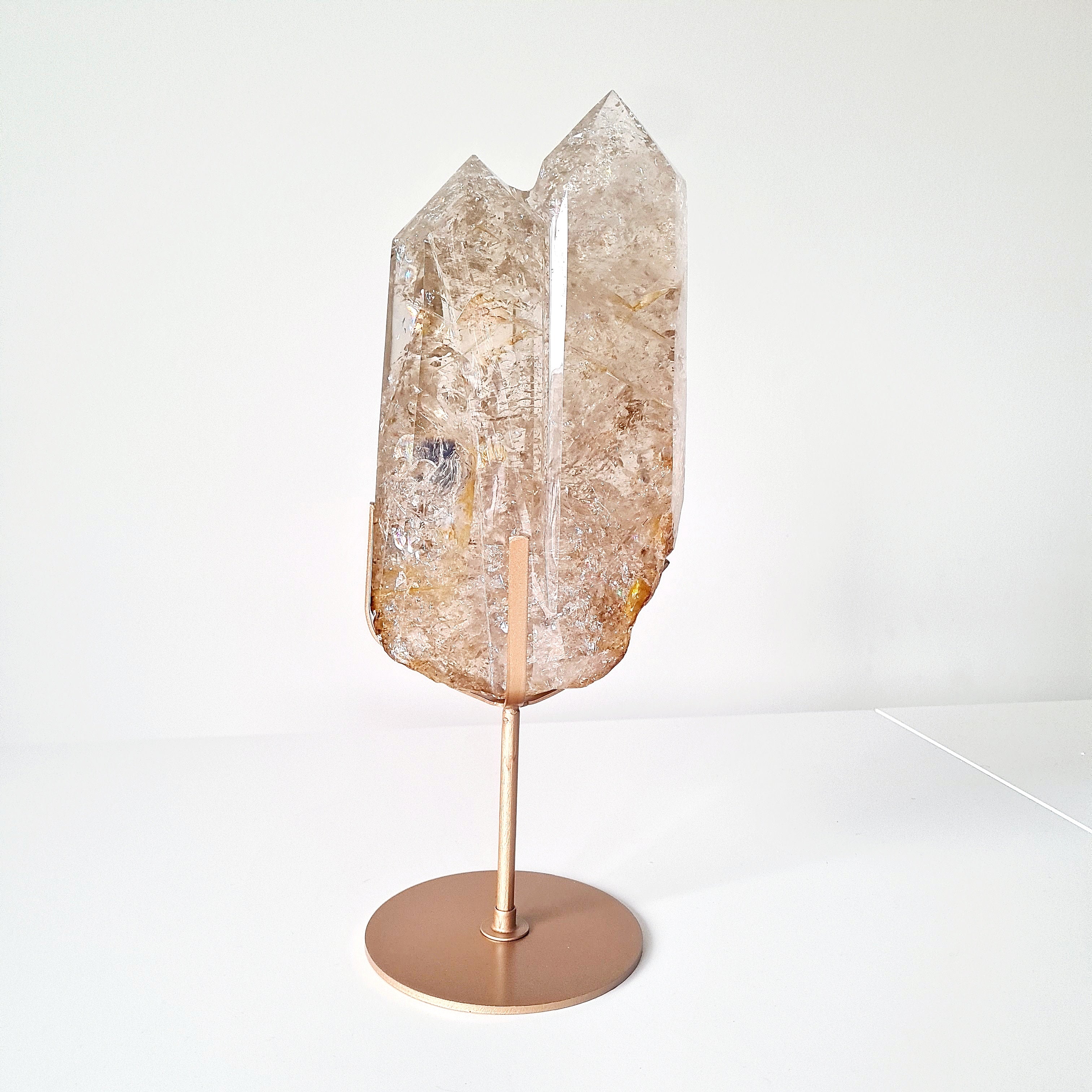 Smoky Citrine Statement Piece on Stand | 32.5 cm with stand