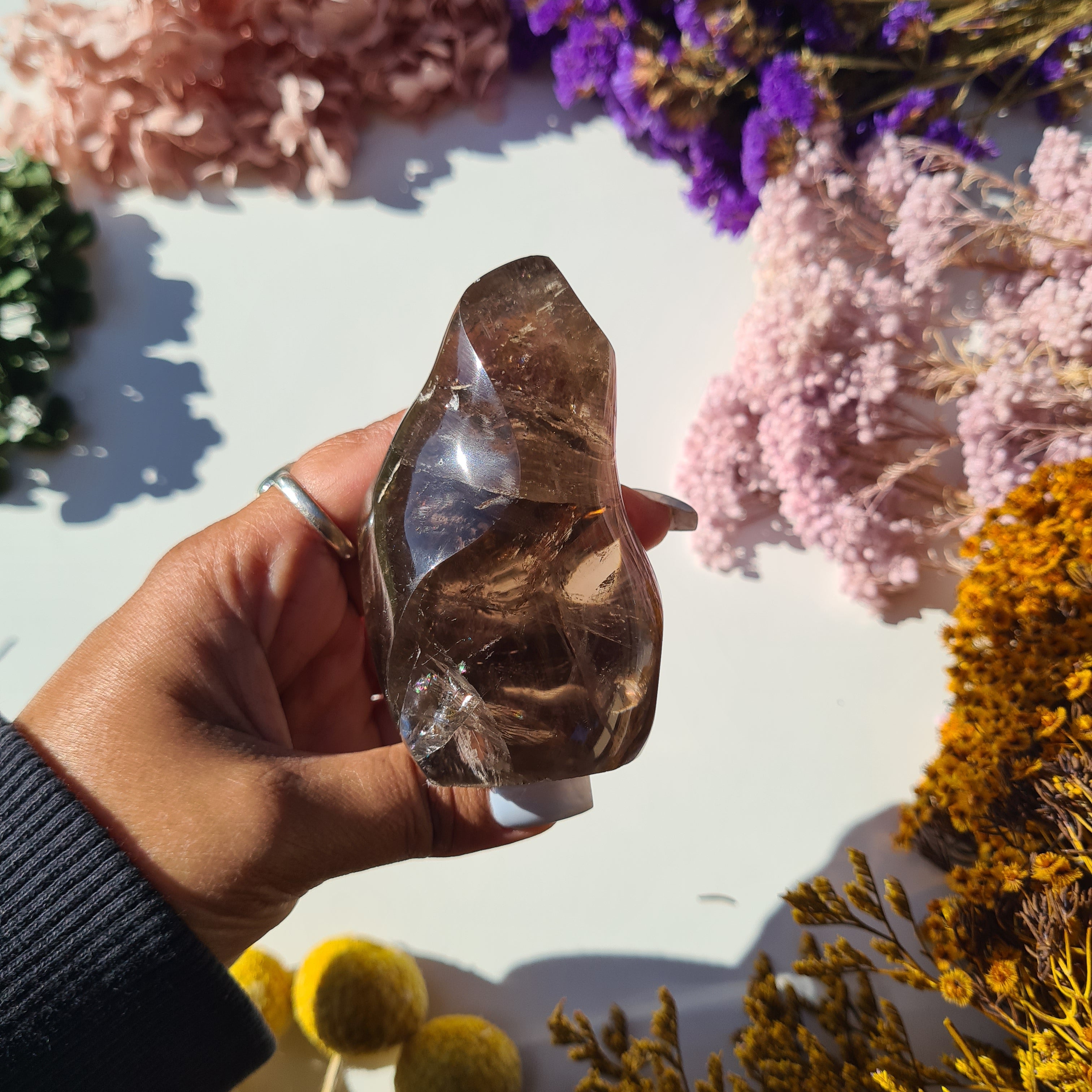 Dark Smokey Quartz Flame | 217 g