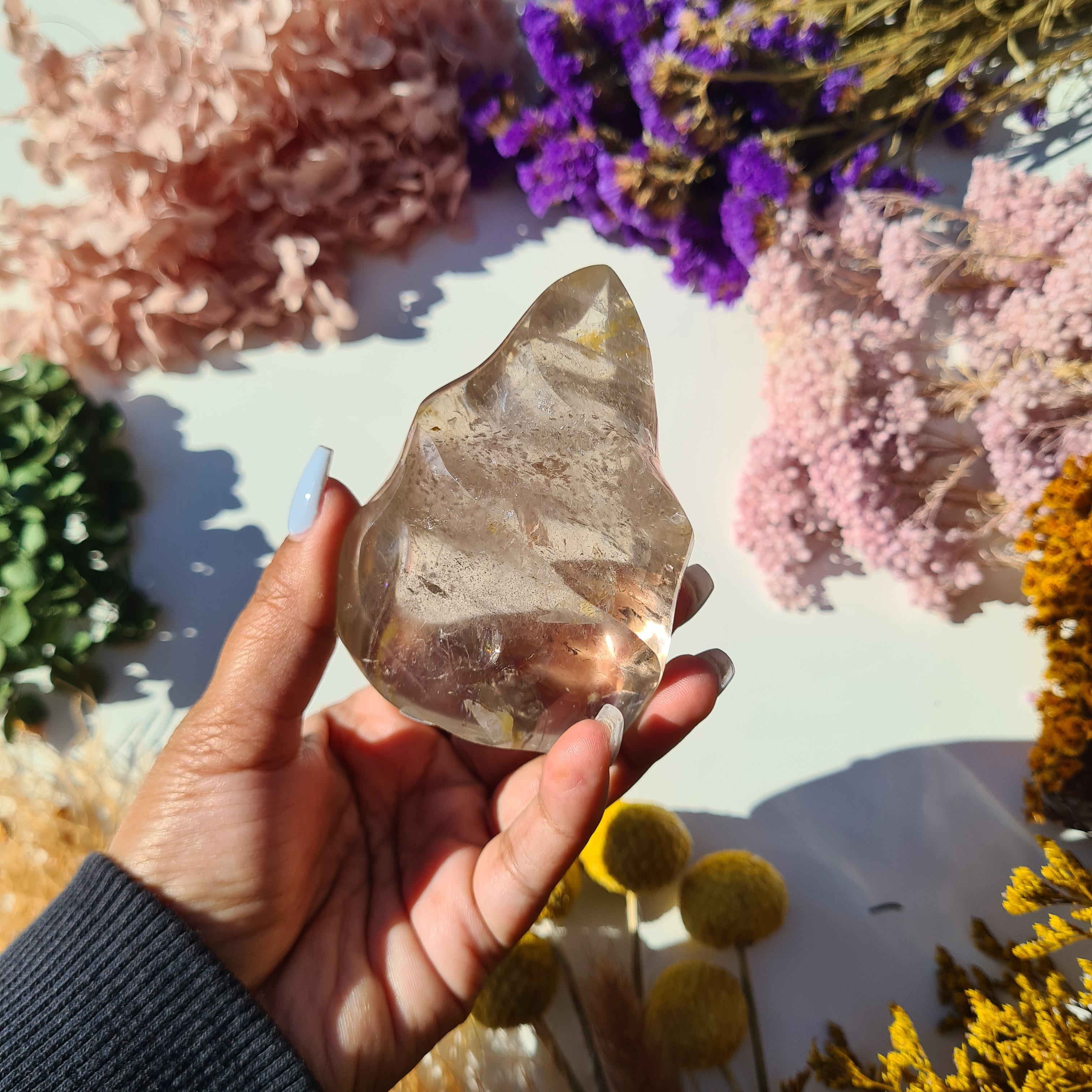 Light Shade Smokey Quartz Flame | 251 g