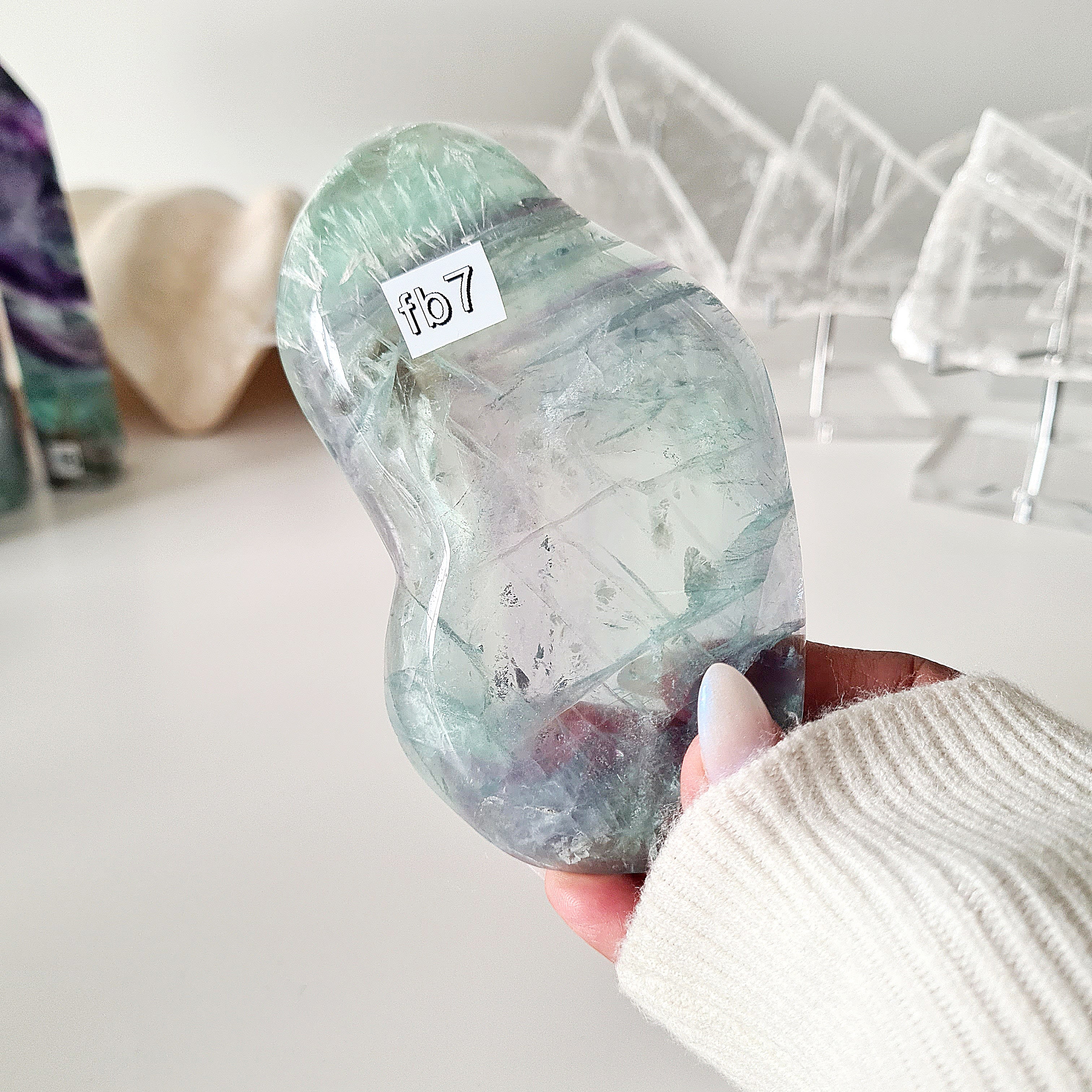 Feather Fluorite Crystal Bowl | fb7 | 170 g