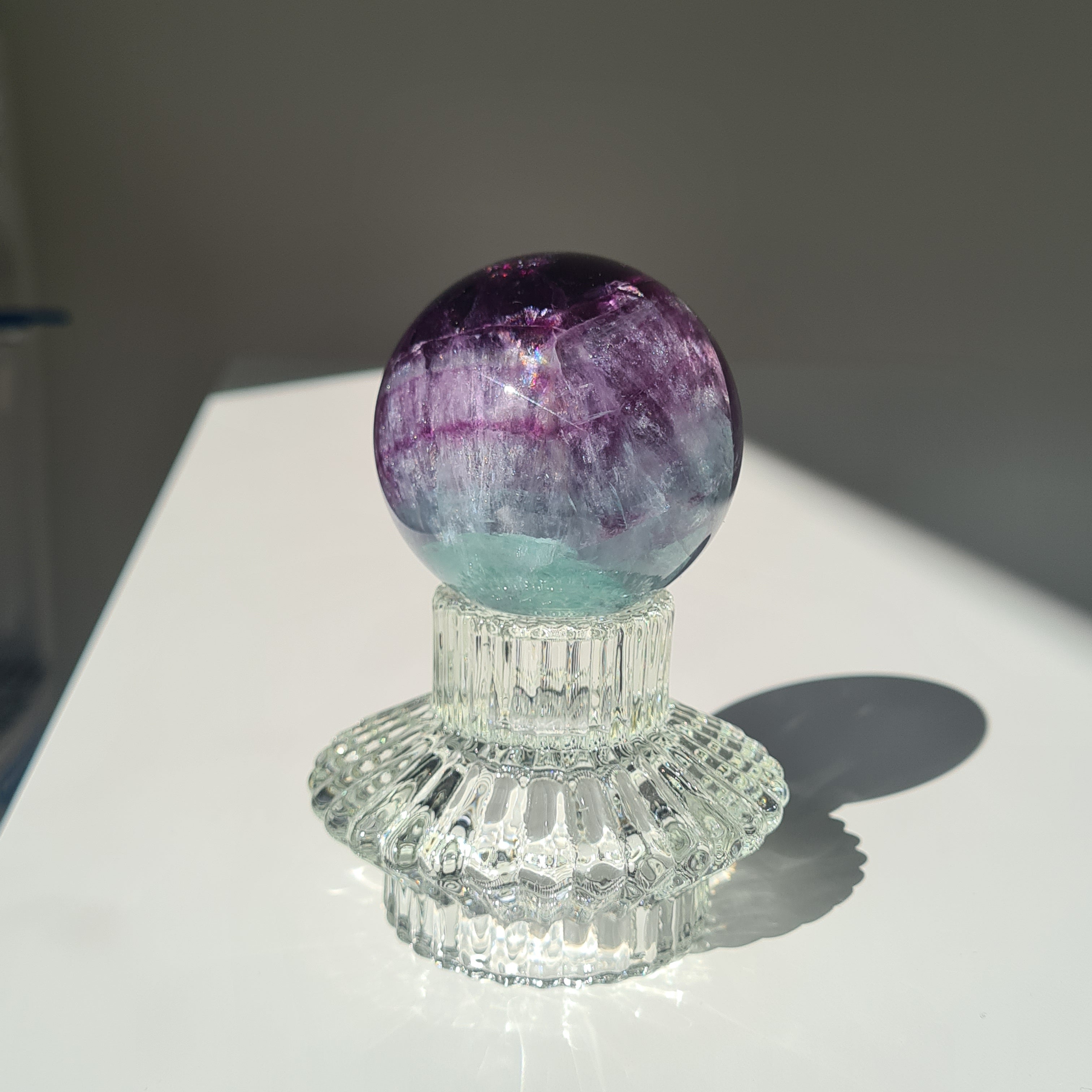 Intergalactic Fluorite with stand | I | 322g | 5.7 cm