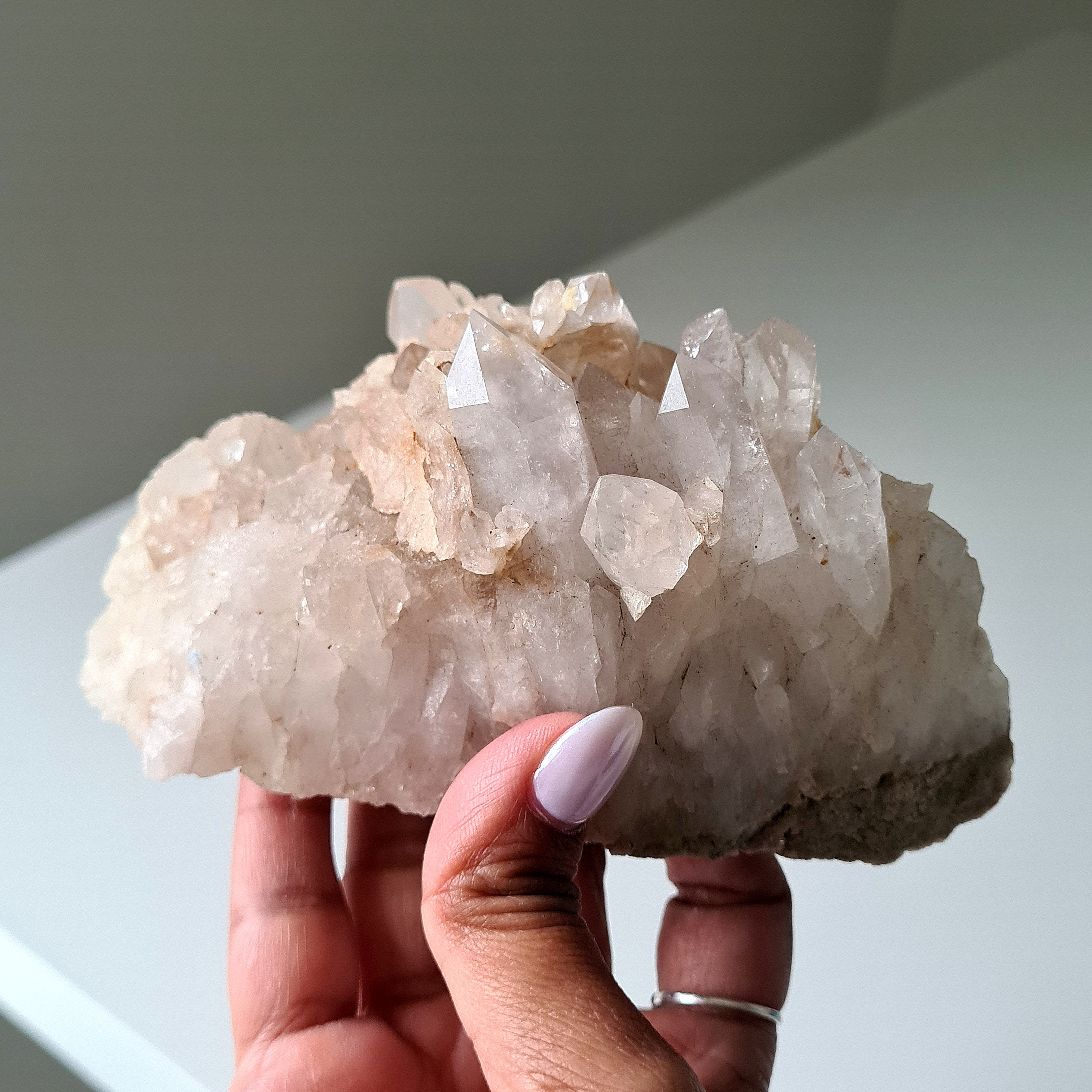 Earthy Clear Quartz Cluster | A