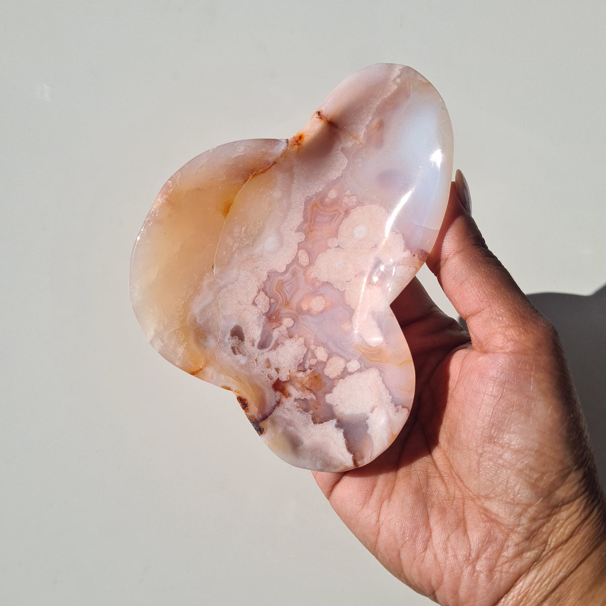 Carnelian Flower Agate Bowl | D | 11.6 cm