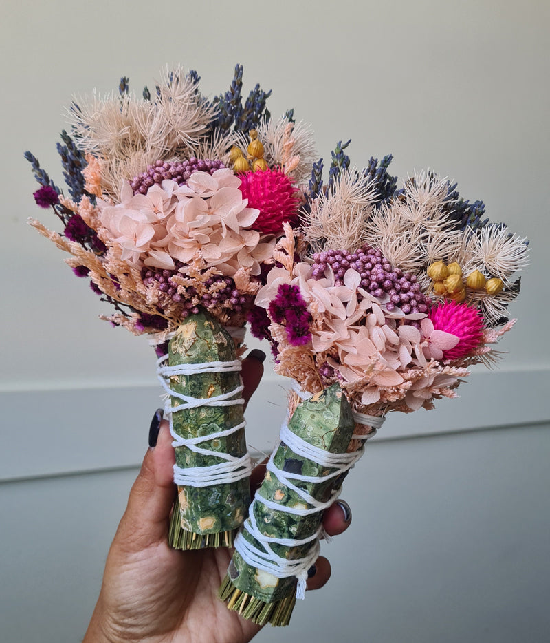 Vibration of love & Peace ~ Rainforest Jasper Flower Wand