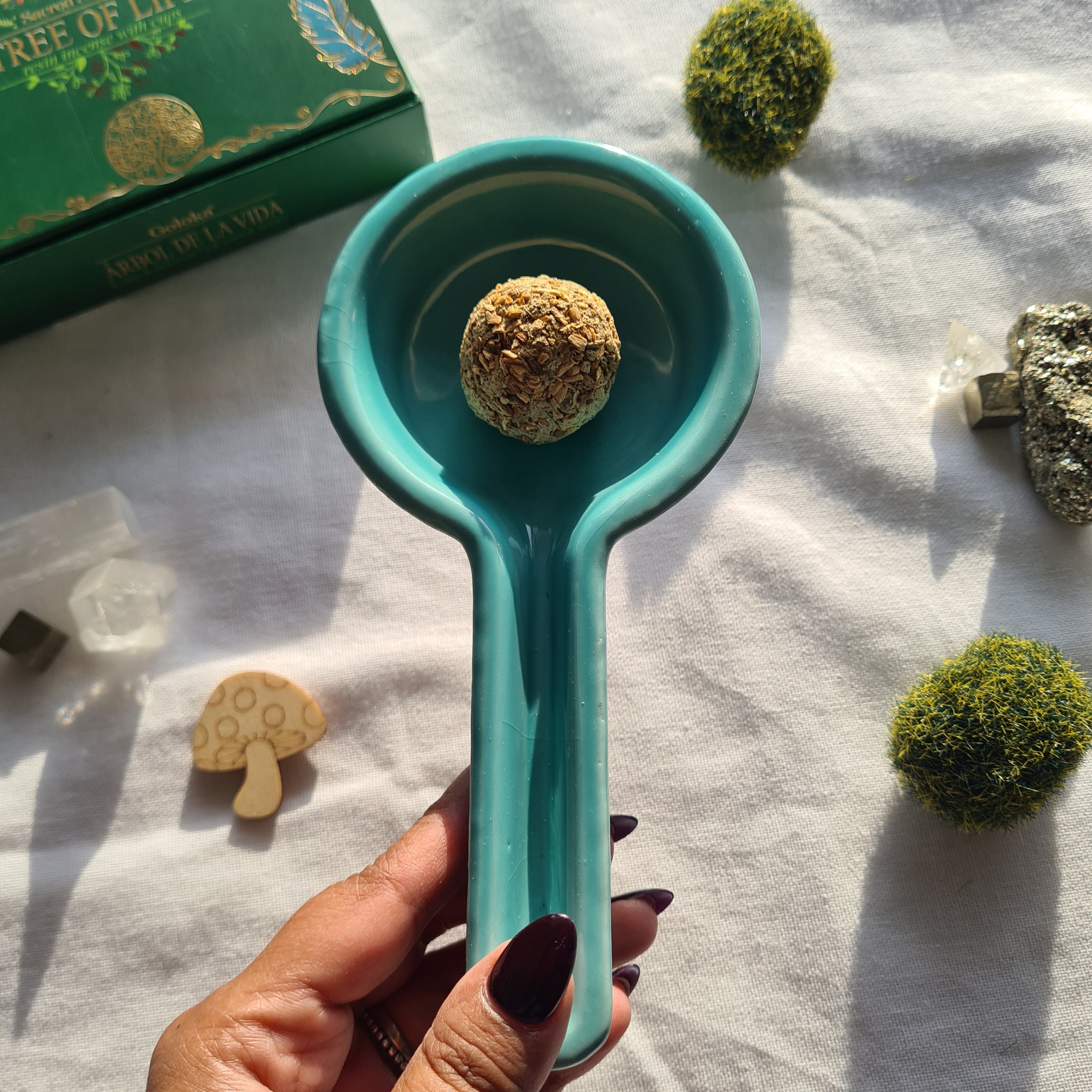 Sacred Flame | Turquoise Ceramic Burner
