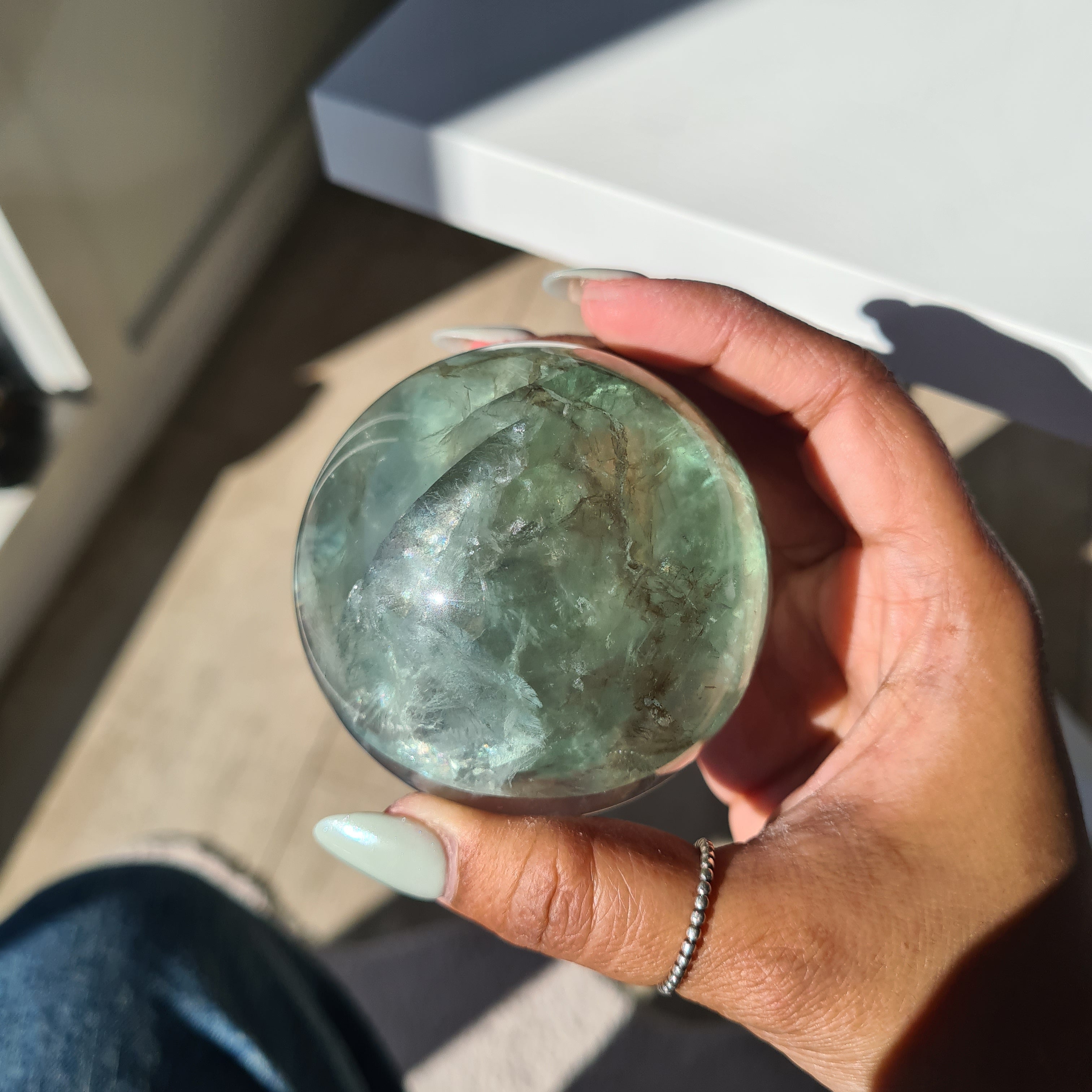 Fluorite Crystal Sphere with stand | A | 450 g