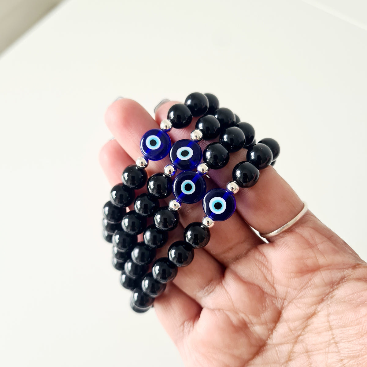 Evil Eye Protection Bracelet 🧿 | Black Onyx & Evil Eye Bead