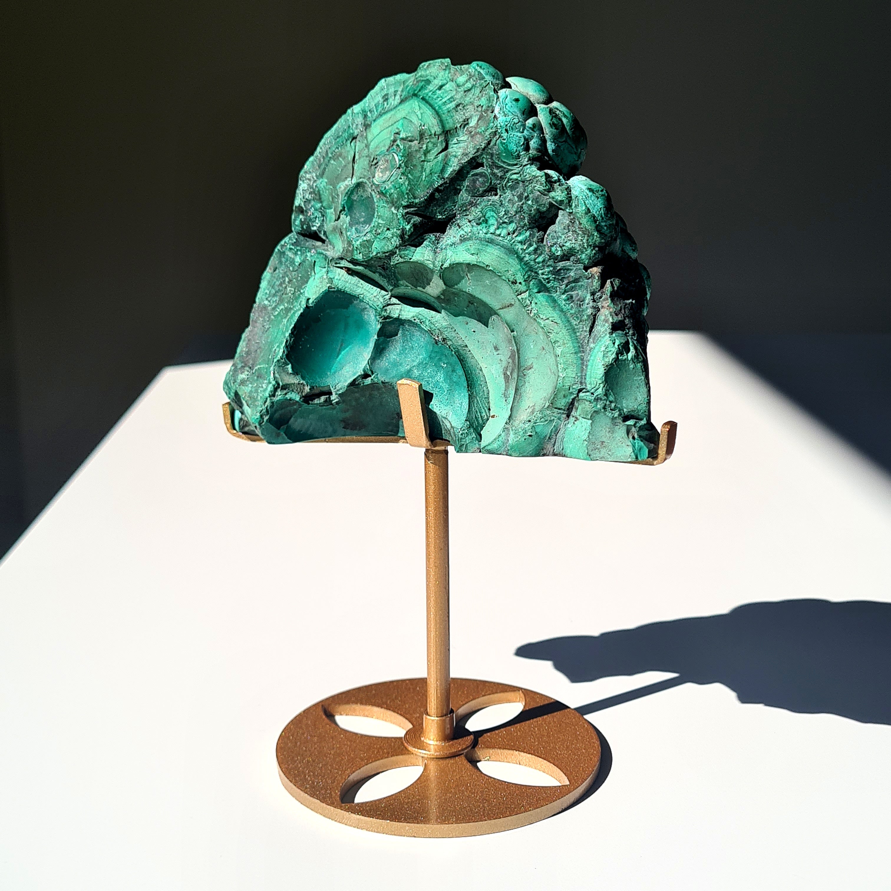Malachite Crystal Portal | Custom Stand | Piece C