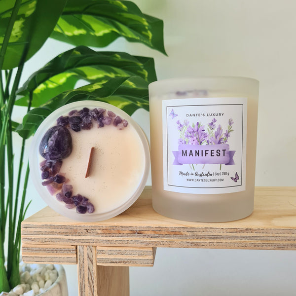 Manifest ~ Crystal Candle (Classic) ♡ Best Seller ♡ Universe
