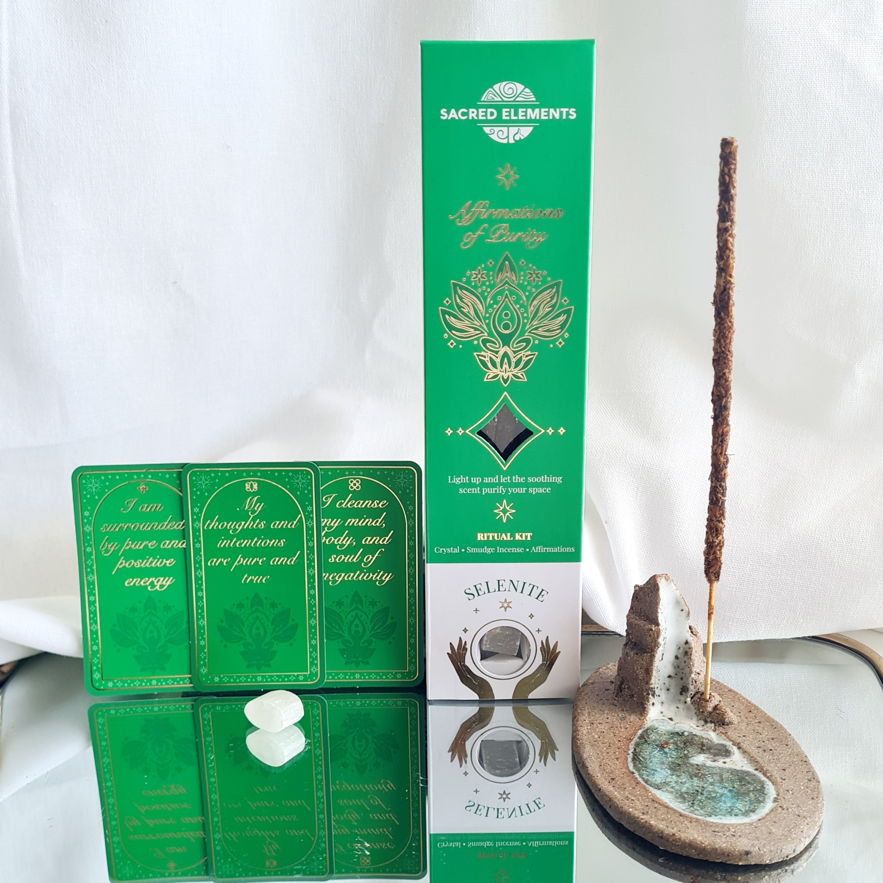 Affirmations of Purity Ritual Kit (Selenite)