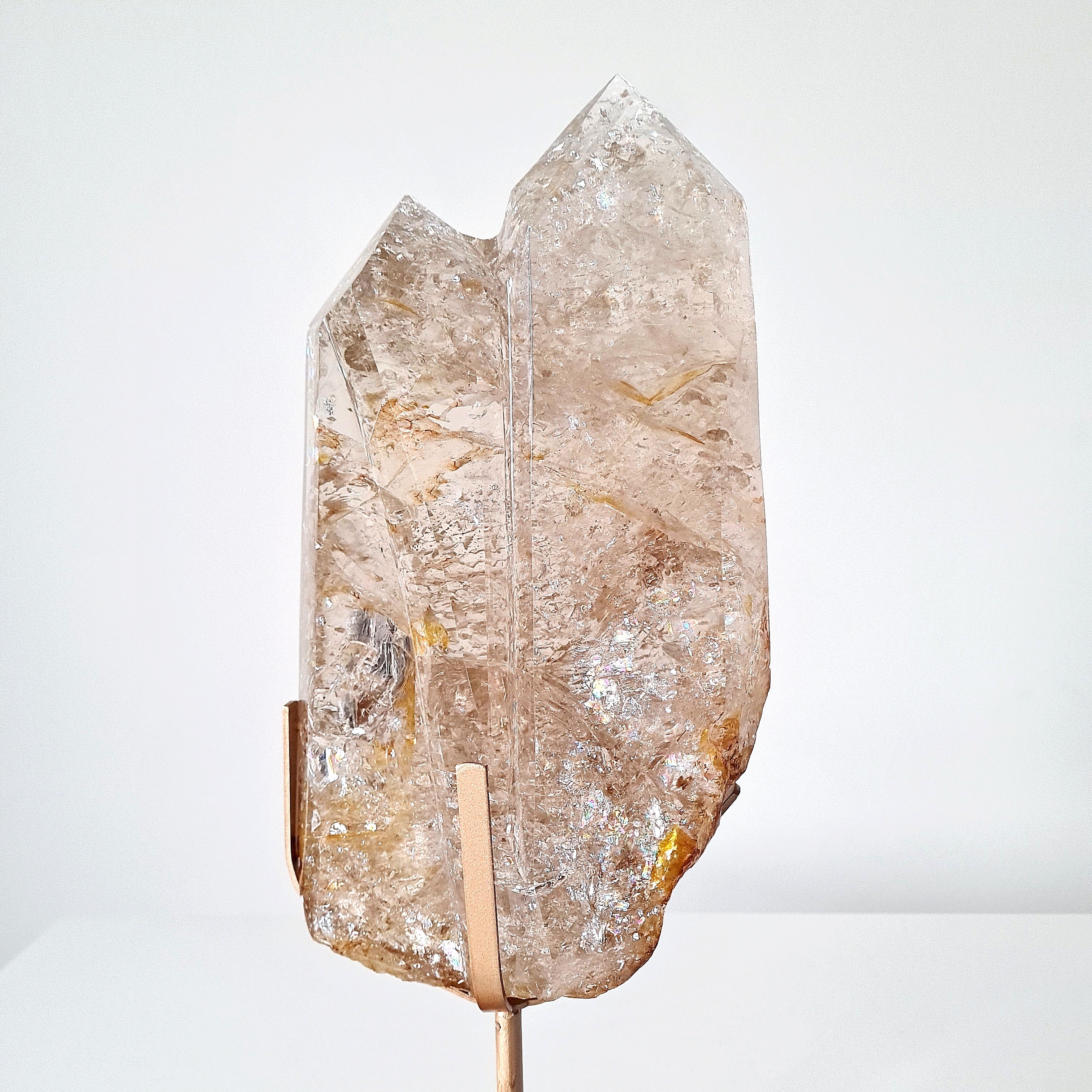 Smoky Citrine Statement Piece on Stand | 32.5 cm with stand
