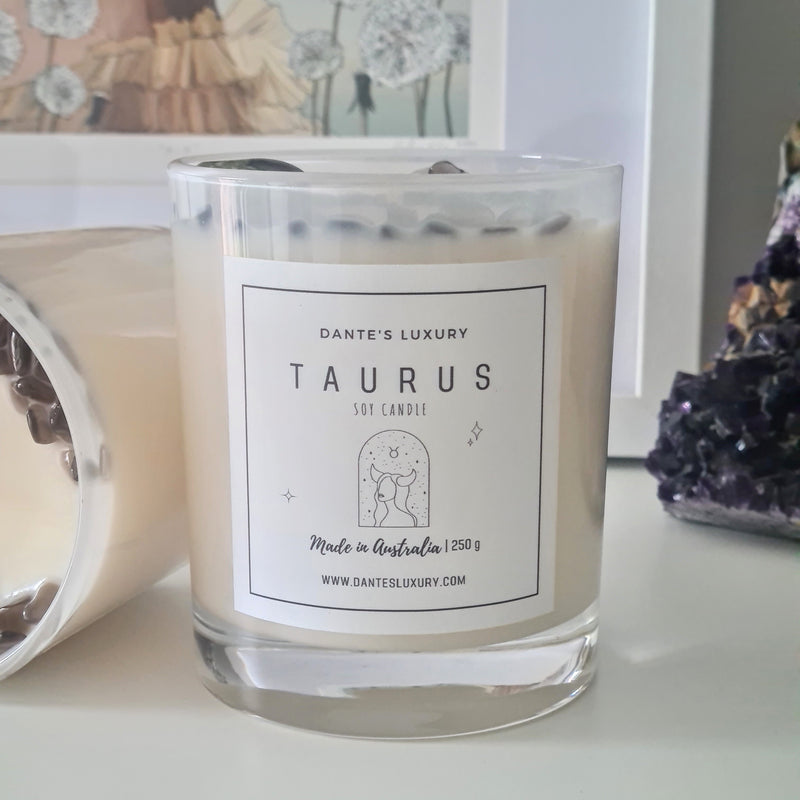 Zodiac Candle 'Taurus' | Luxe Cotton Wick