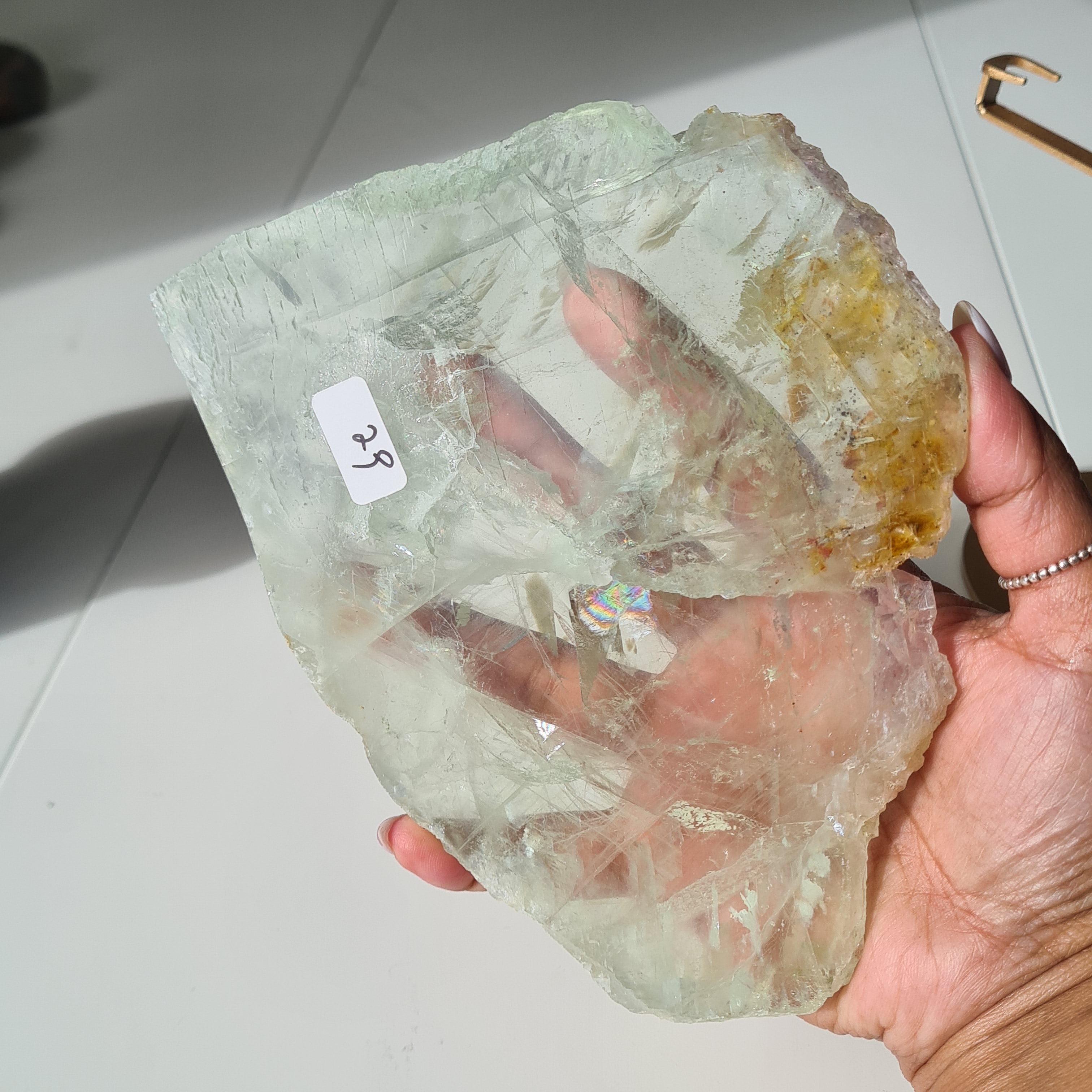 Frozen Lake of Dreams Fluorite Portal on Stand | 21 cm with stand