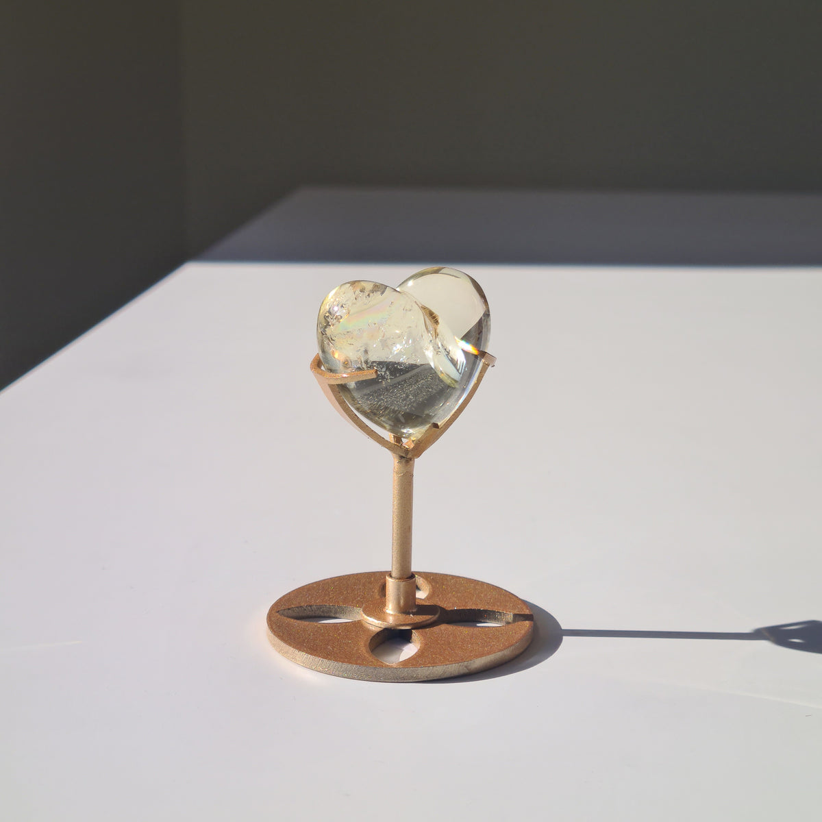 Mini Citrine Crystal Heart