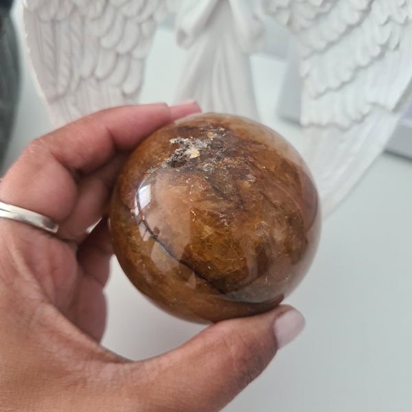 Angel Stand with Golden Healer Sphere