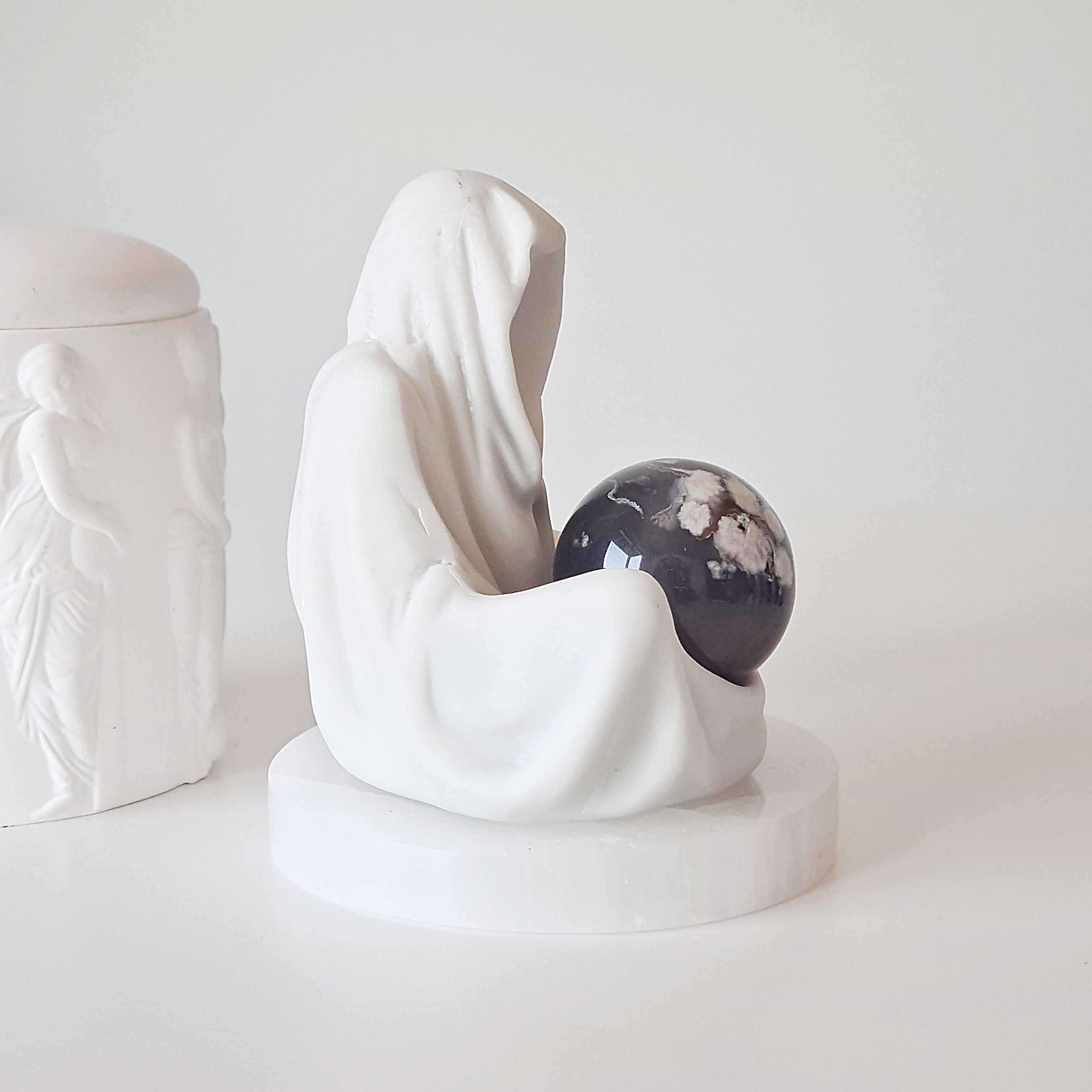 Gate Keeper with Flower Agate Sphere | 8