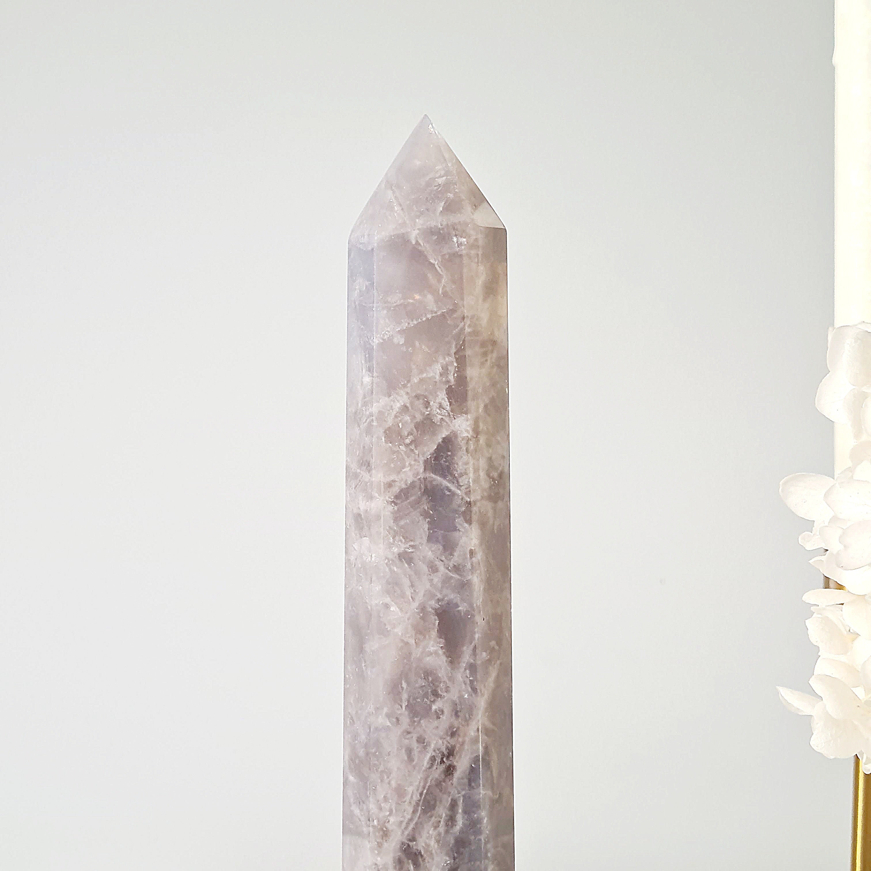 Blue Rose Quartz Tower | B | 640 g